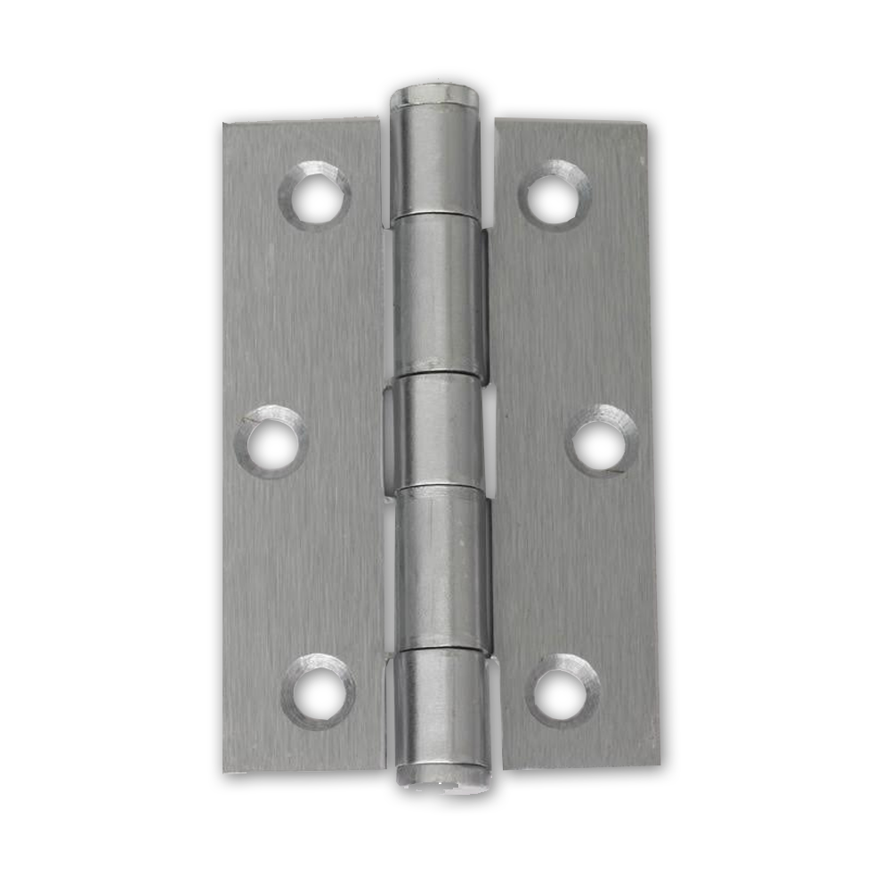 75mm (3") Button Tipped Hinge Pair - Satin Chrome (46537)