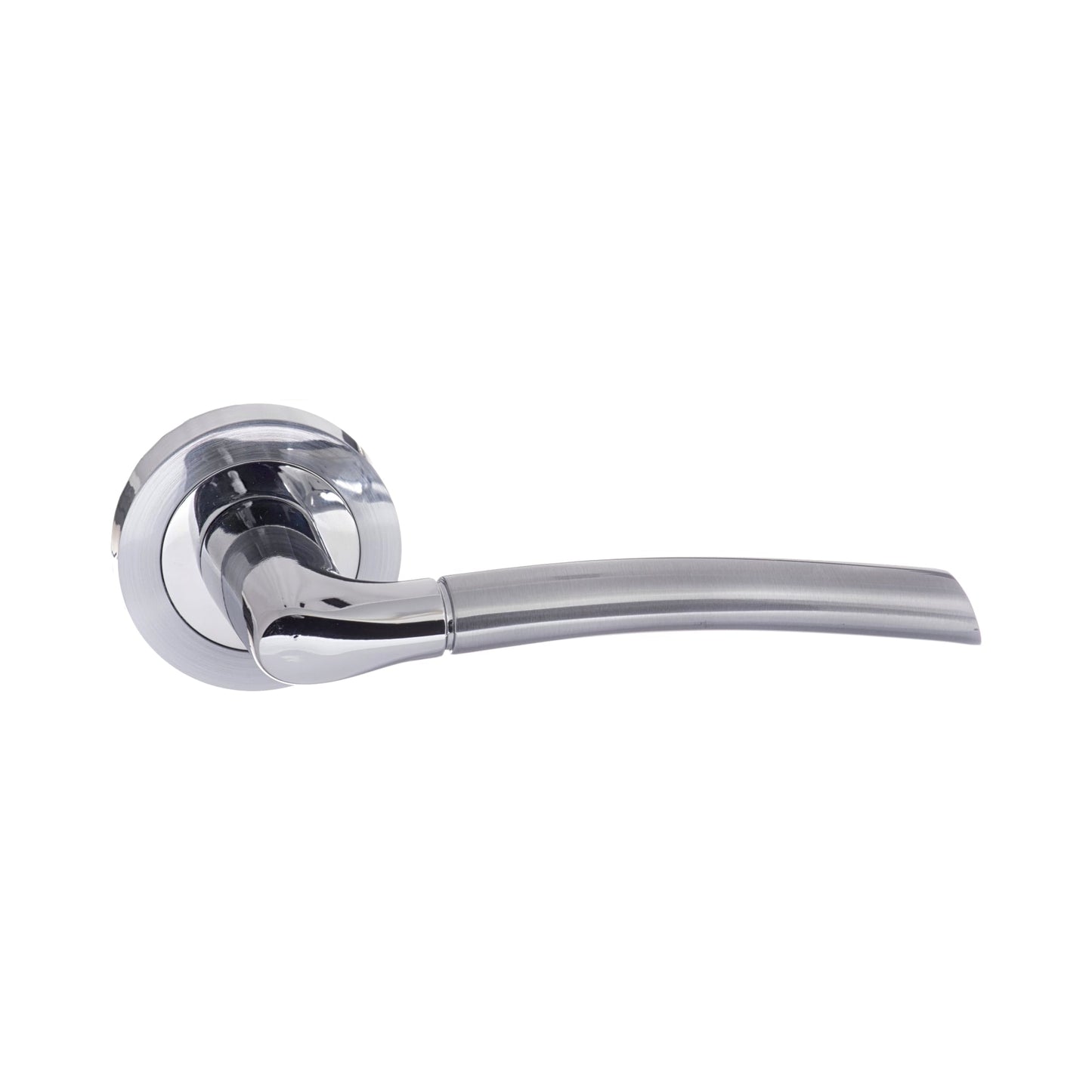 Status Indiana Round Lever Door Handle - Satin Chrome & Polished Chrome (52207)