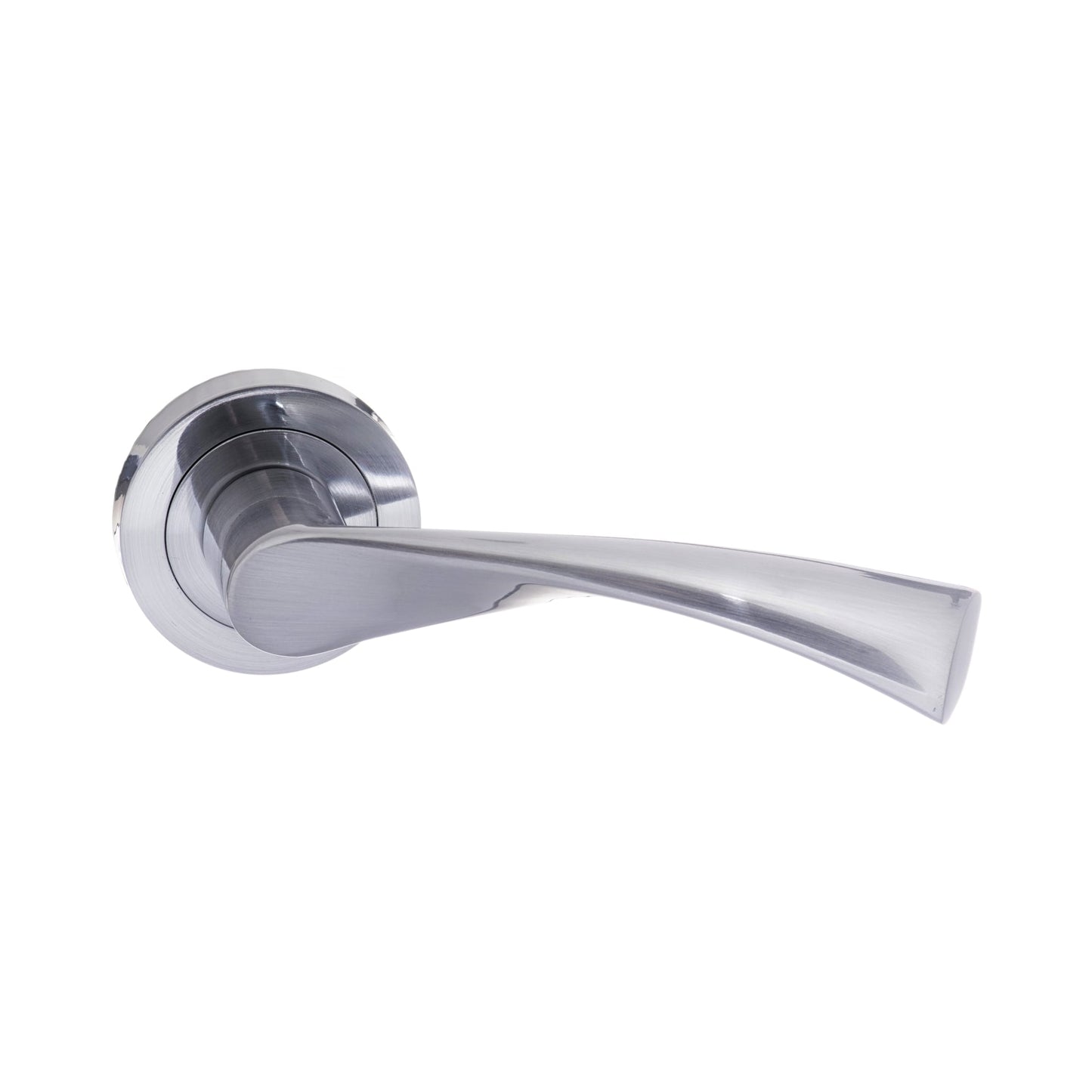 Status Colorado Round Lever Door Handle - Satin Chrome (52193)