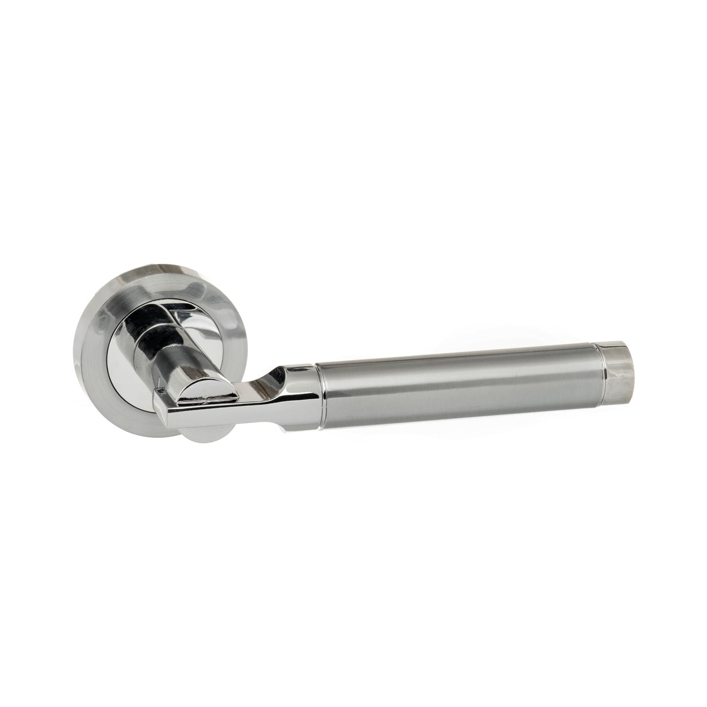 Status Dakota Round Lever Door Handle - Satin Chrome & Polished Chrome (52196)