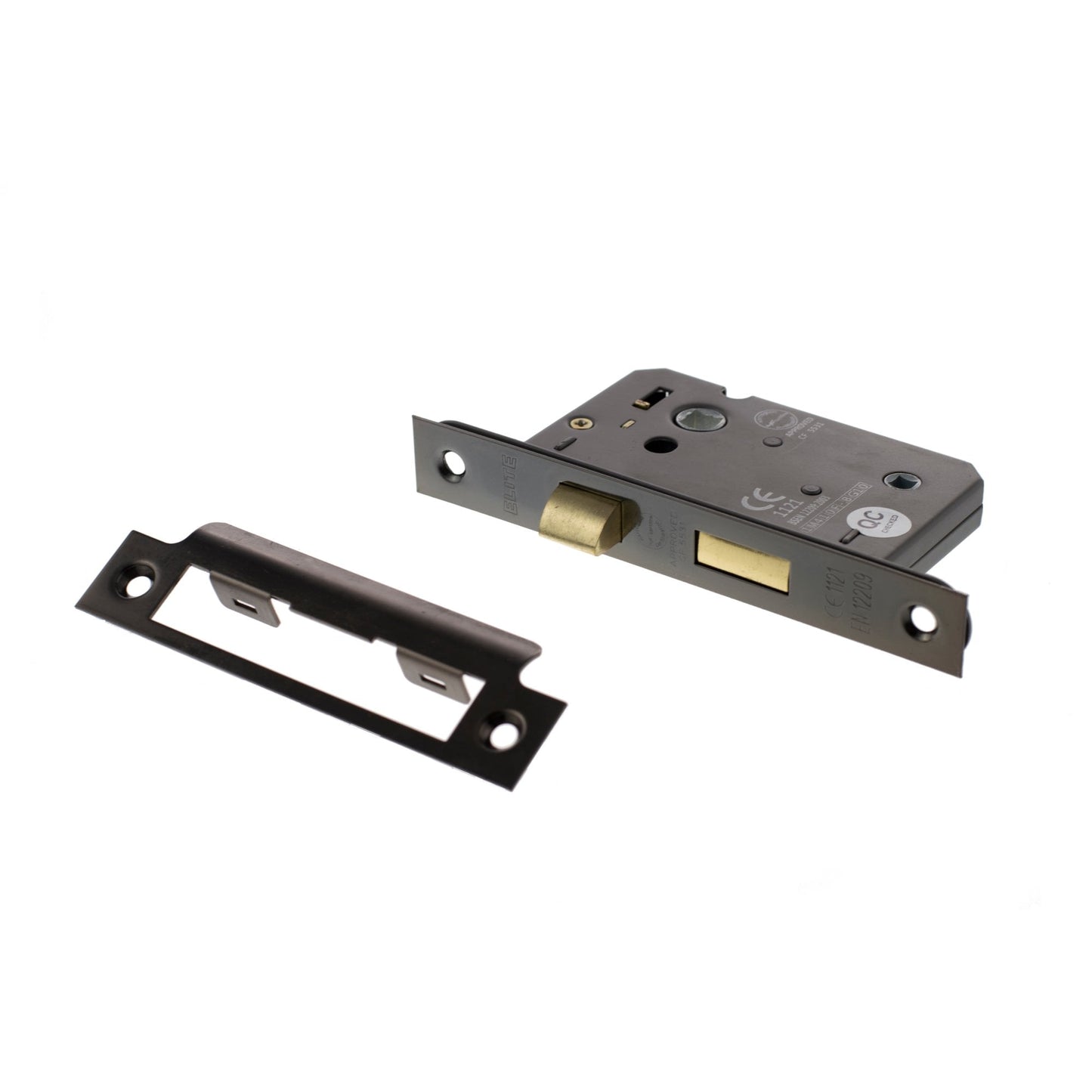 63mm (2.5'') CE Bathroom Lock - Black Nickel (77239)