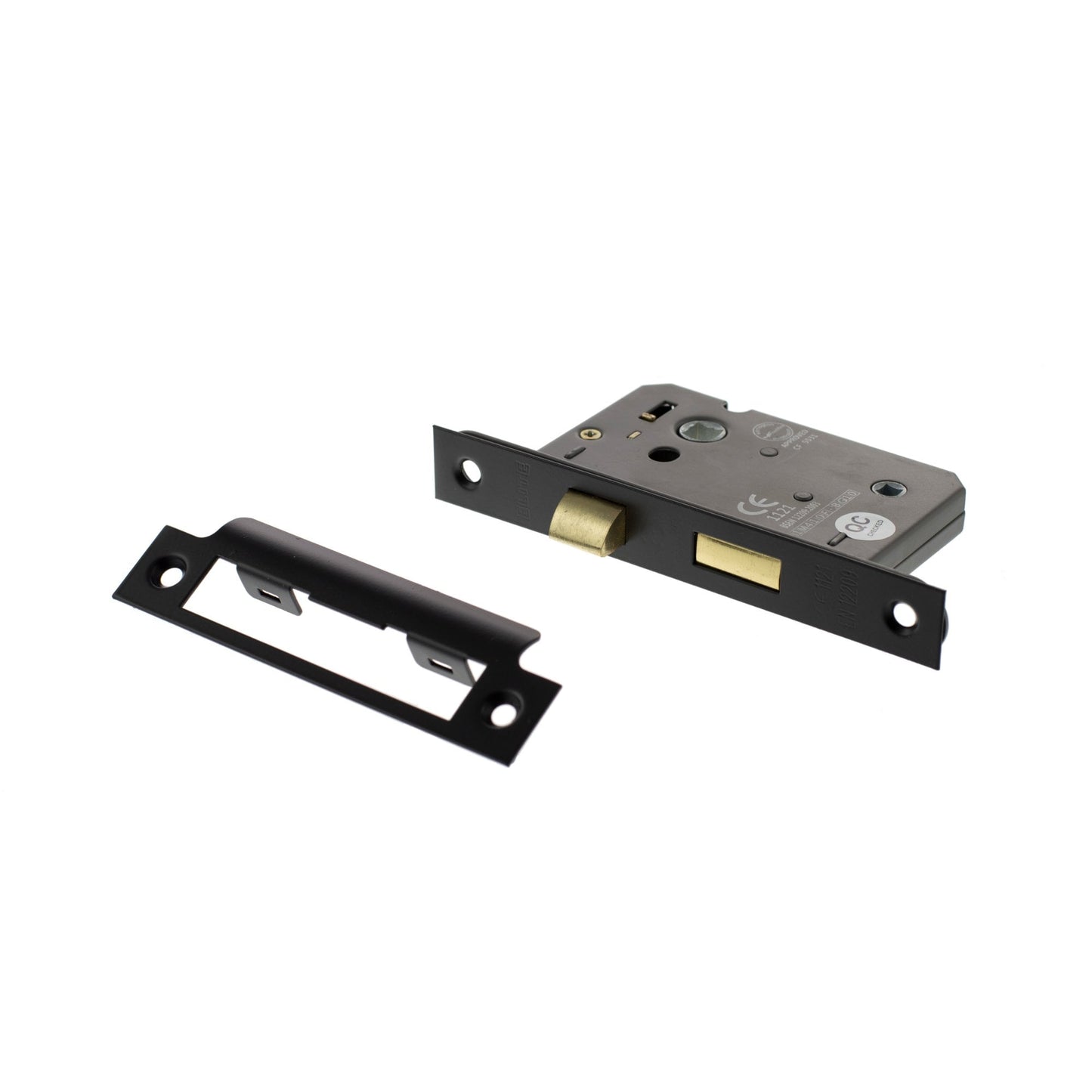 63mm (2.5'') CE Bathroom Lock - Matt Black (77242)