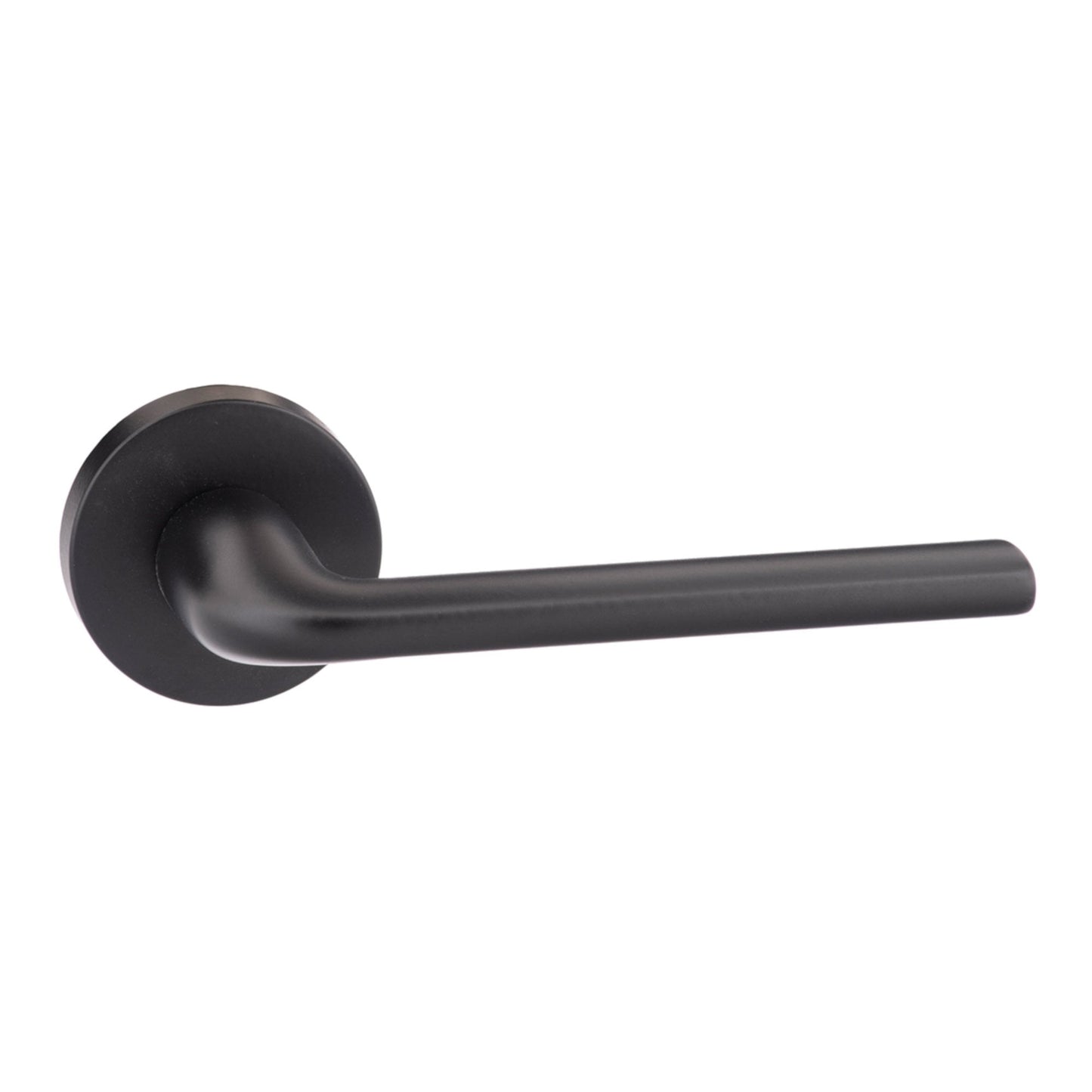Forme Milly Designer Round Lever Door Handle - Matt Black (77079)