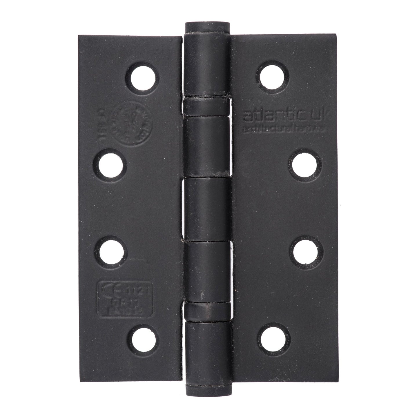 102mm (4") CE13 Fire Rated Ball Bearing Hinge Pair - Matt Black (67889)