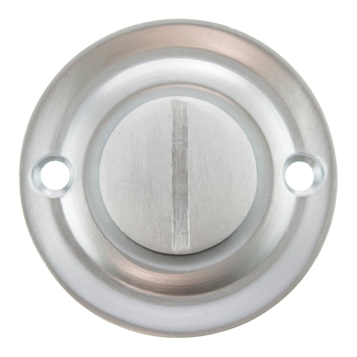 Old English Oval WC Turn & Release On Round Rose, Satin Chrome (OEOWCSC)