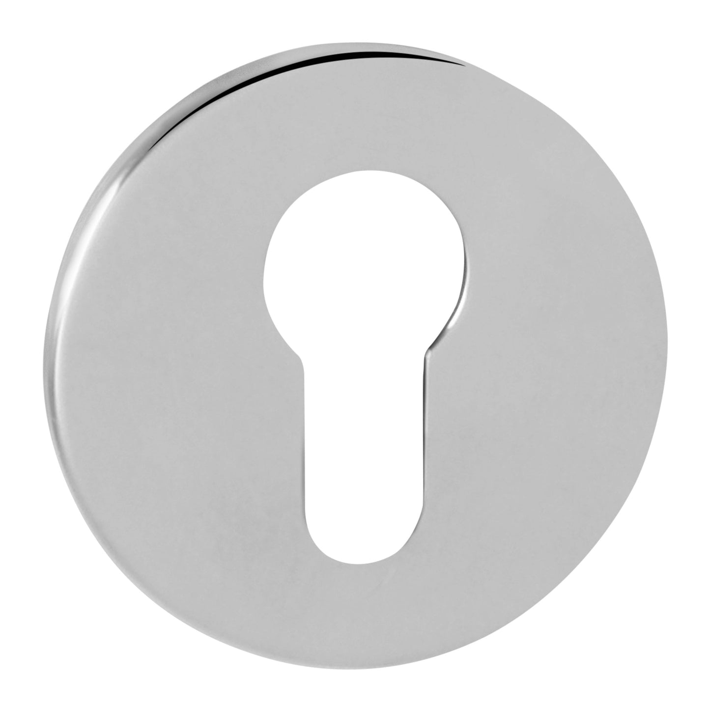 Tupai Rapido 5S Euro Escutcheon Pair On Slimline Round Rose, Bright Polished Chrome (TESCER5SPC)