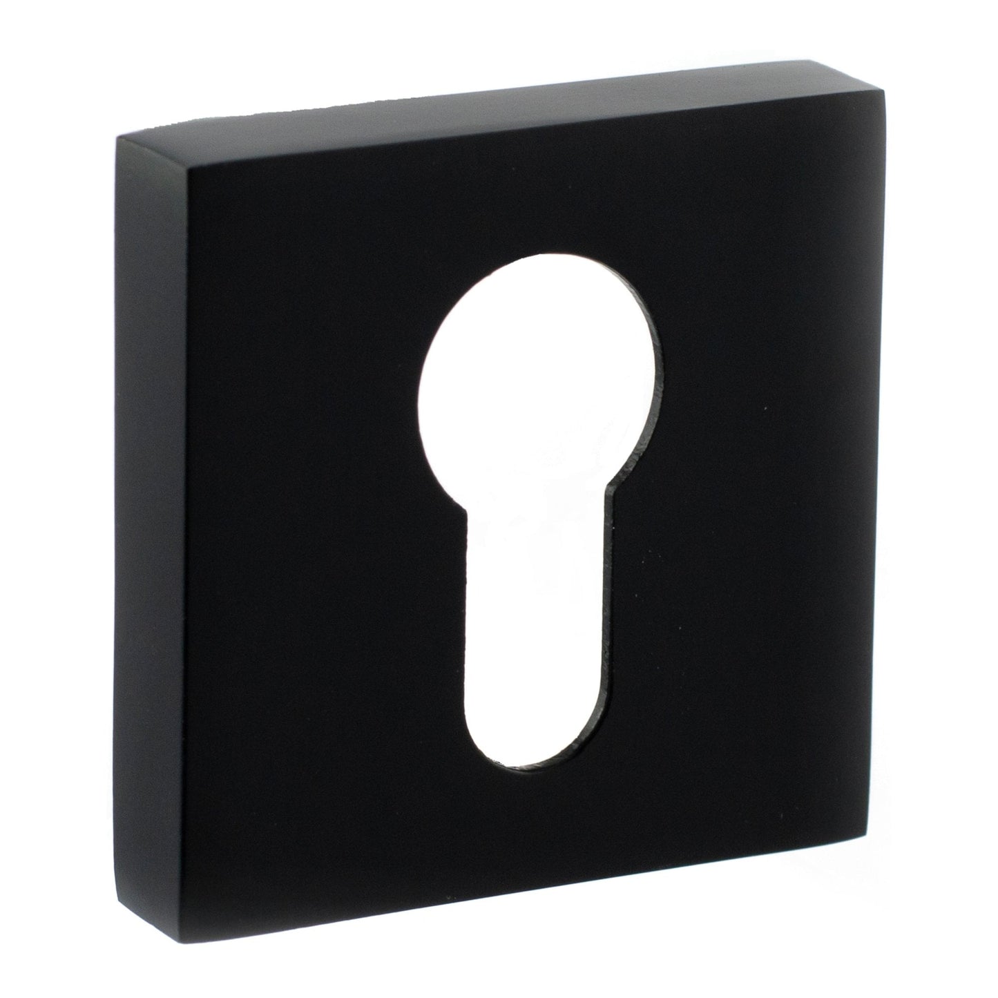 Status Euro Escutcheon Pair On S4 Square Rose, Matt Black (S4ESCEMB)