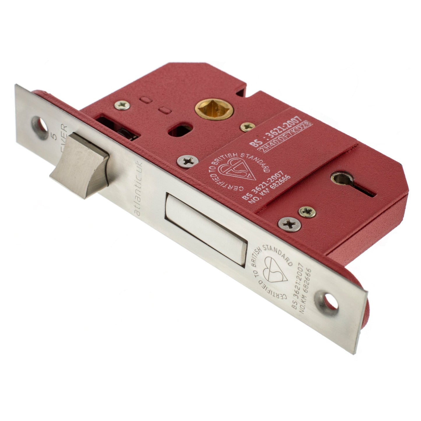 63mm (2.5'') BS 5-Lever Key Sashlock - Satin Chrome (85511)