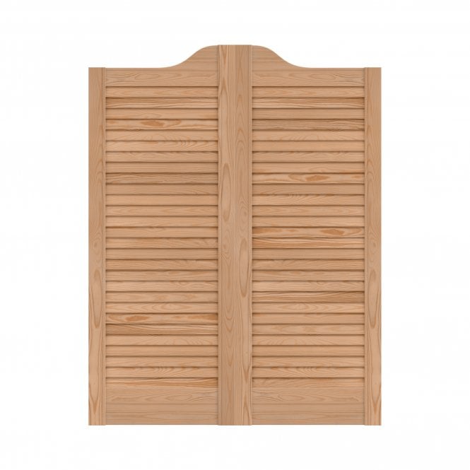 28mm Internal Clear Pine Cafe Style Ranch Louvre Door Pair