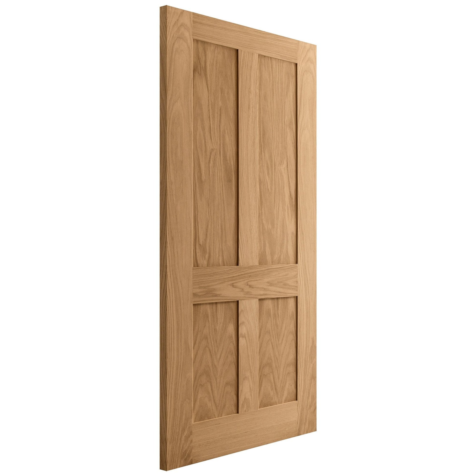 Oak Internal Unfinished Victorian Shaker 4 Panel FD30 Fire Flat Door (87761)