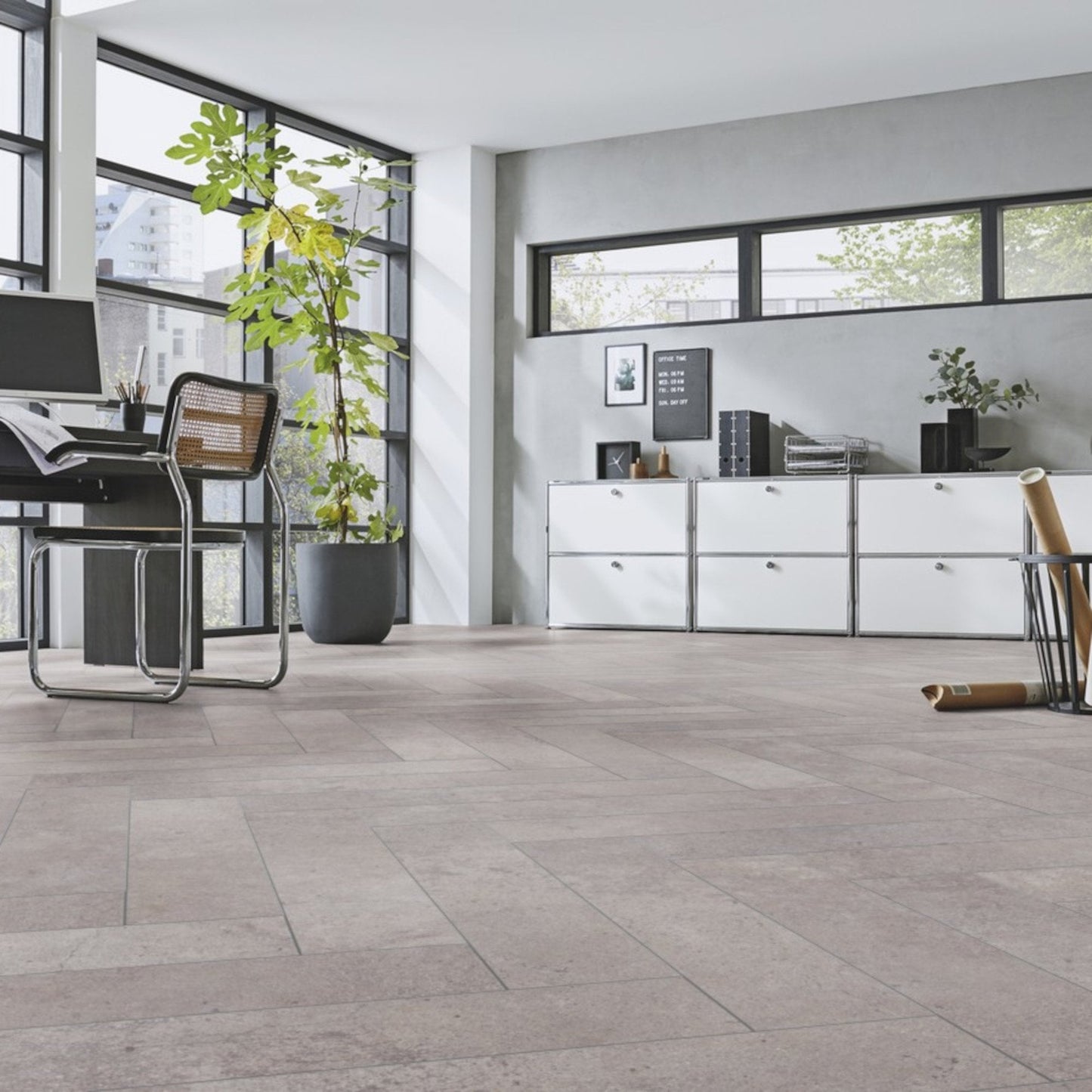 Pesaro Cement - Herringbone 8mm Laminate Flooring (89189)