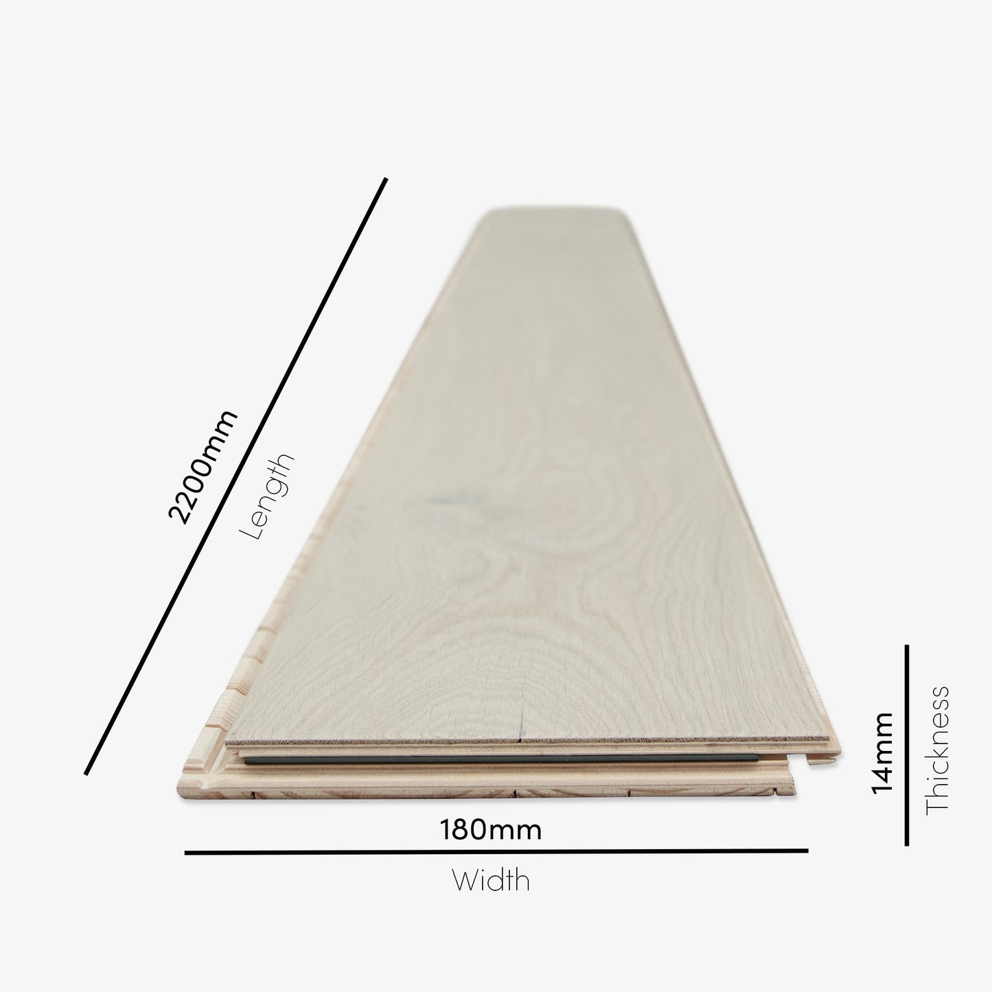 Cashmere Oak 1-Strip - Manor 14mm Matt UV lacquer Engineered Real Wood Flooring (87456)