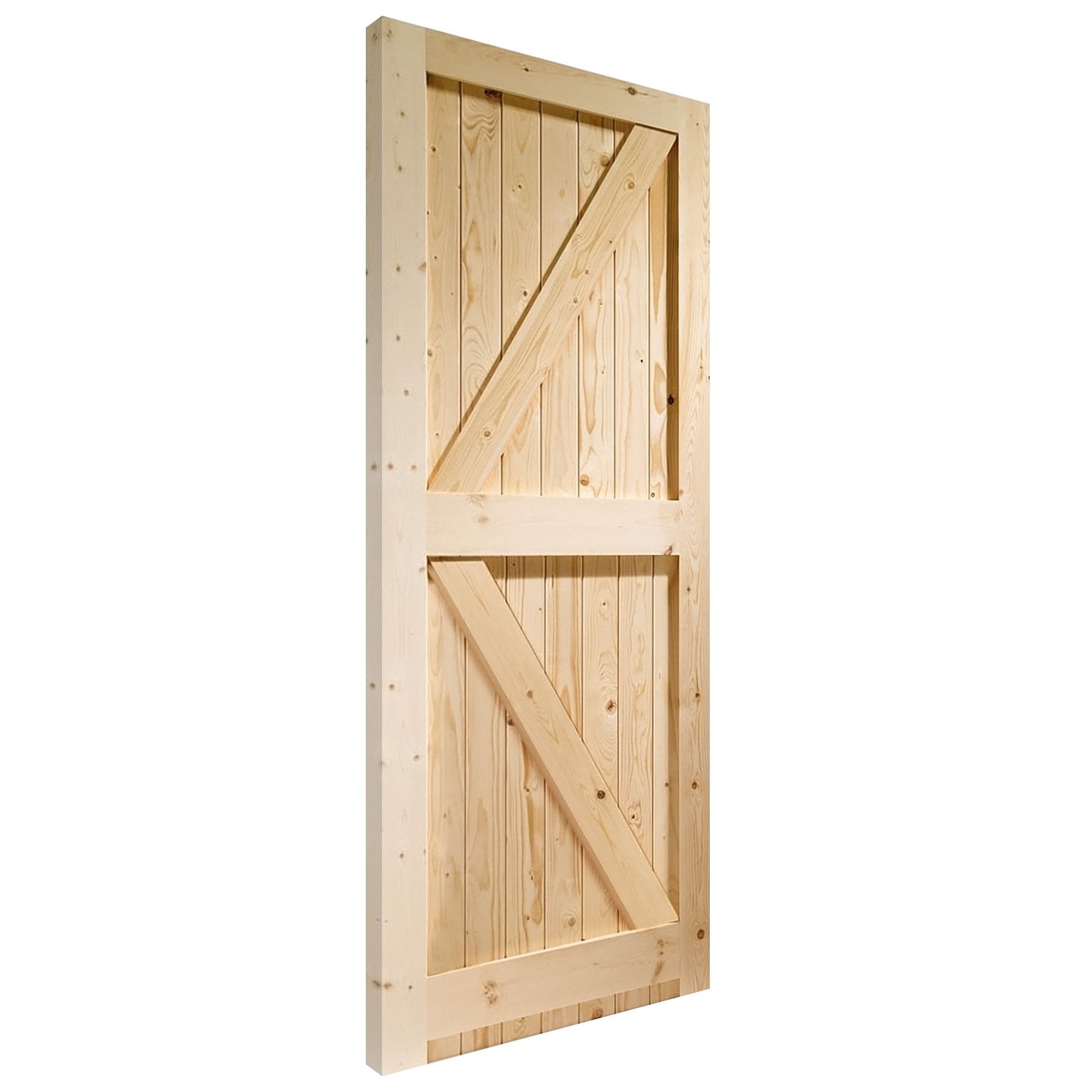 External Solid Pine Unfinished Framed, Ledged & Braced Gate (LOLFLB)