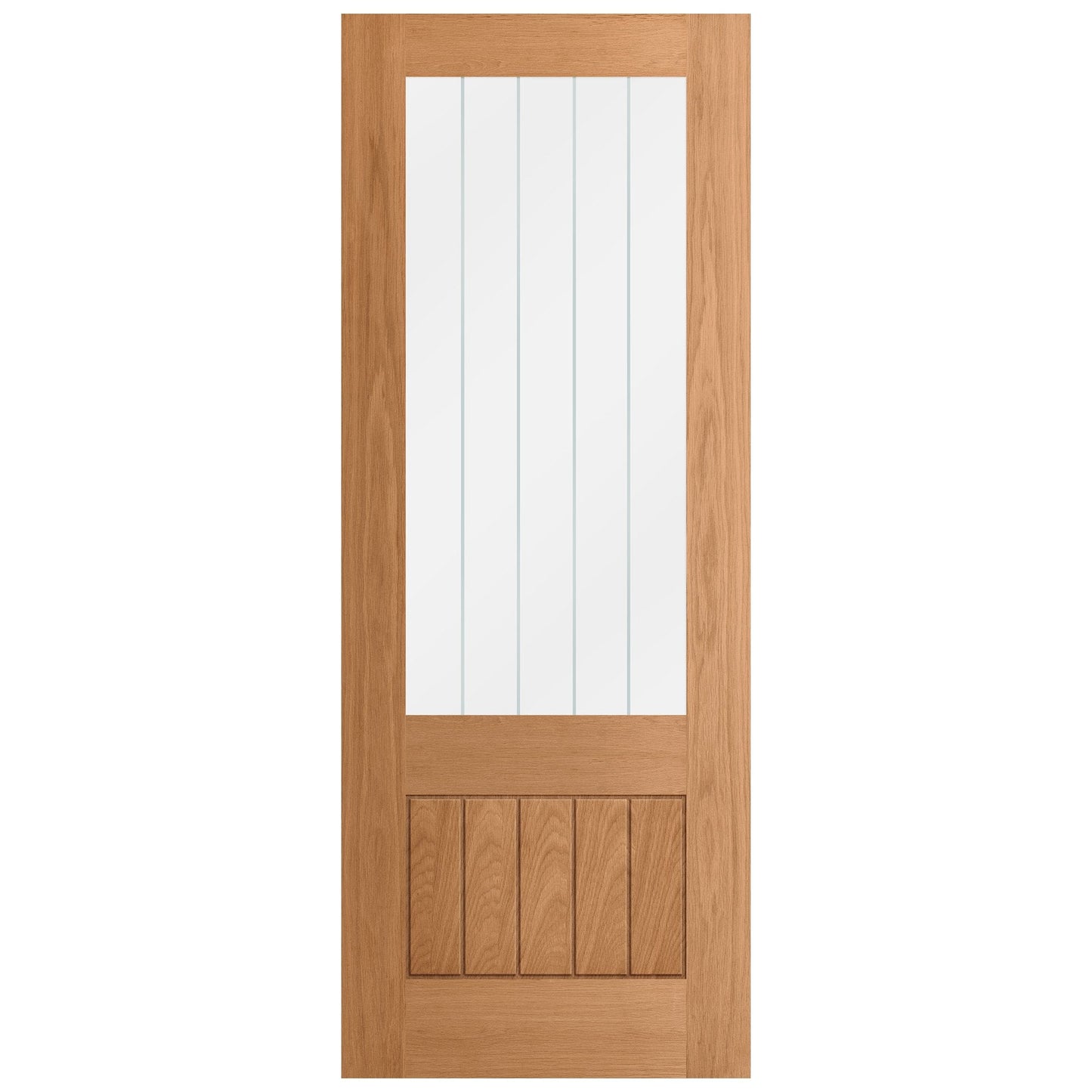 Internal Oak Fully Finished Dordogne 1L Etched Silkscreen Clear Glass Door (HOWPFODOR1L)