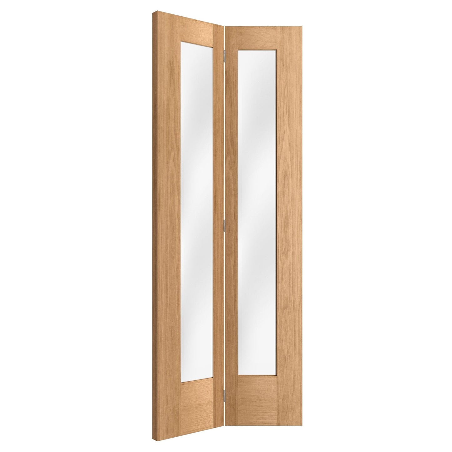 Oak Internal Unfinished Bi-fold Pattern 10 1 Light Clear Glass Door (108136)