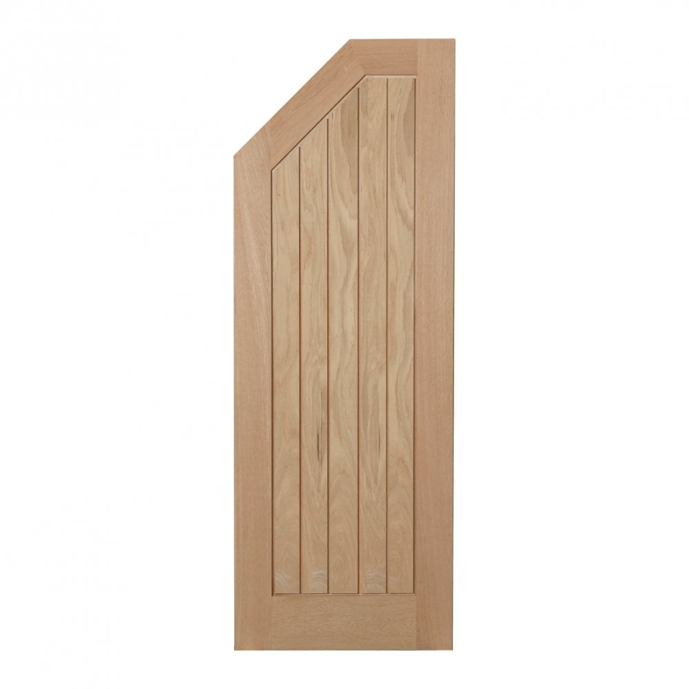 Internal Oak Unfinished Farley Angled Under-Stair Cupboard Door (107971)