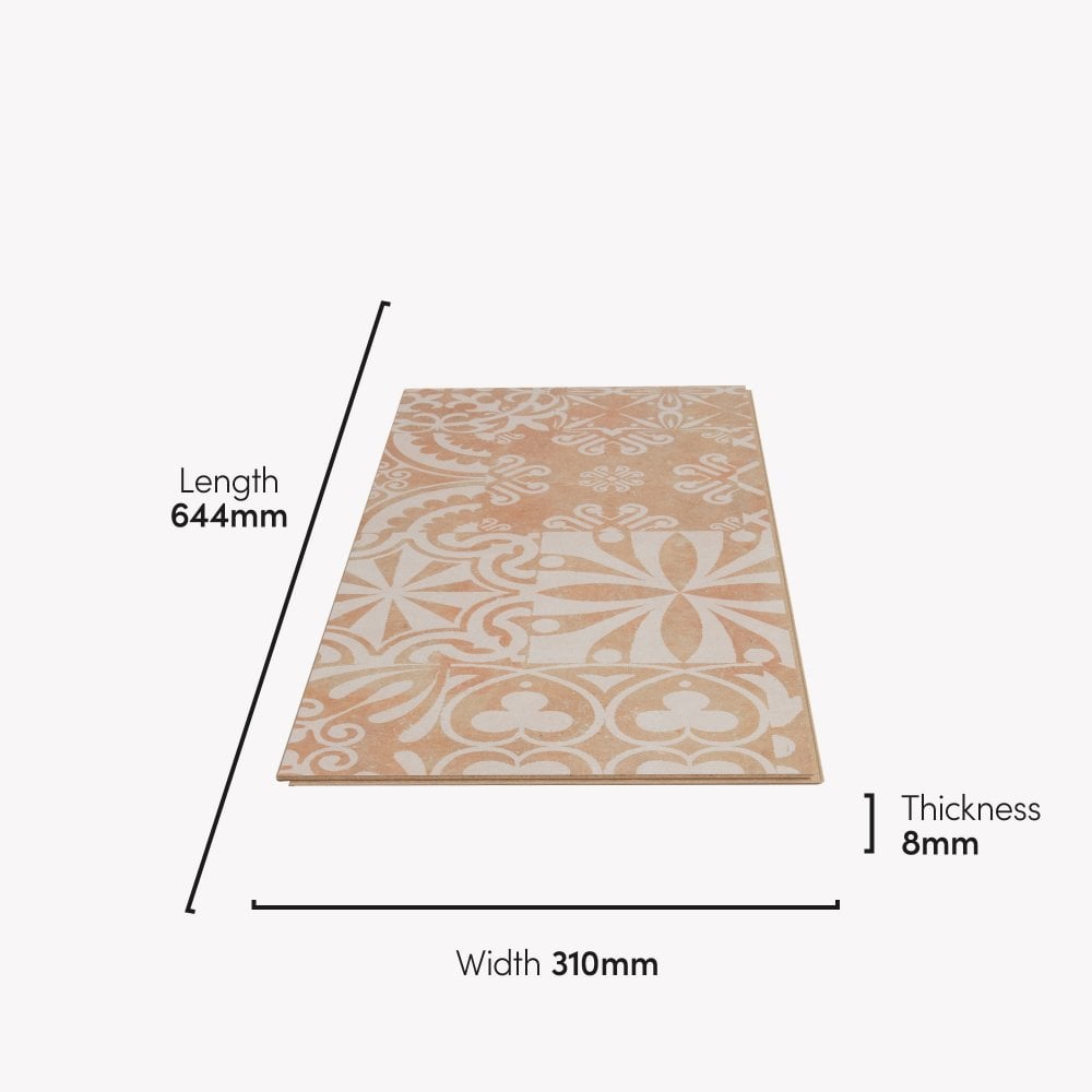 Terracotta - Lustre Authentic 8mm Matt Laminate Flooring (108486)