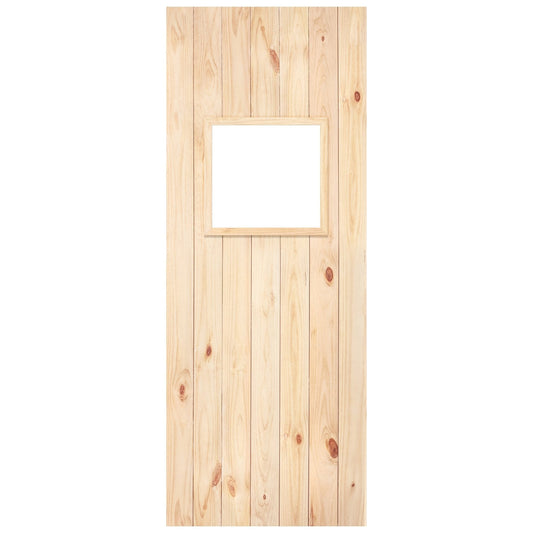 Internal Scandinavian Pine Unfinished Rustic Grange 1L Ledged Solid Unglazed Door (GODLBSUNG)