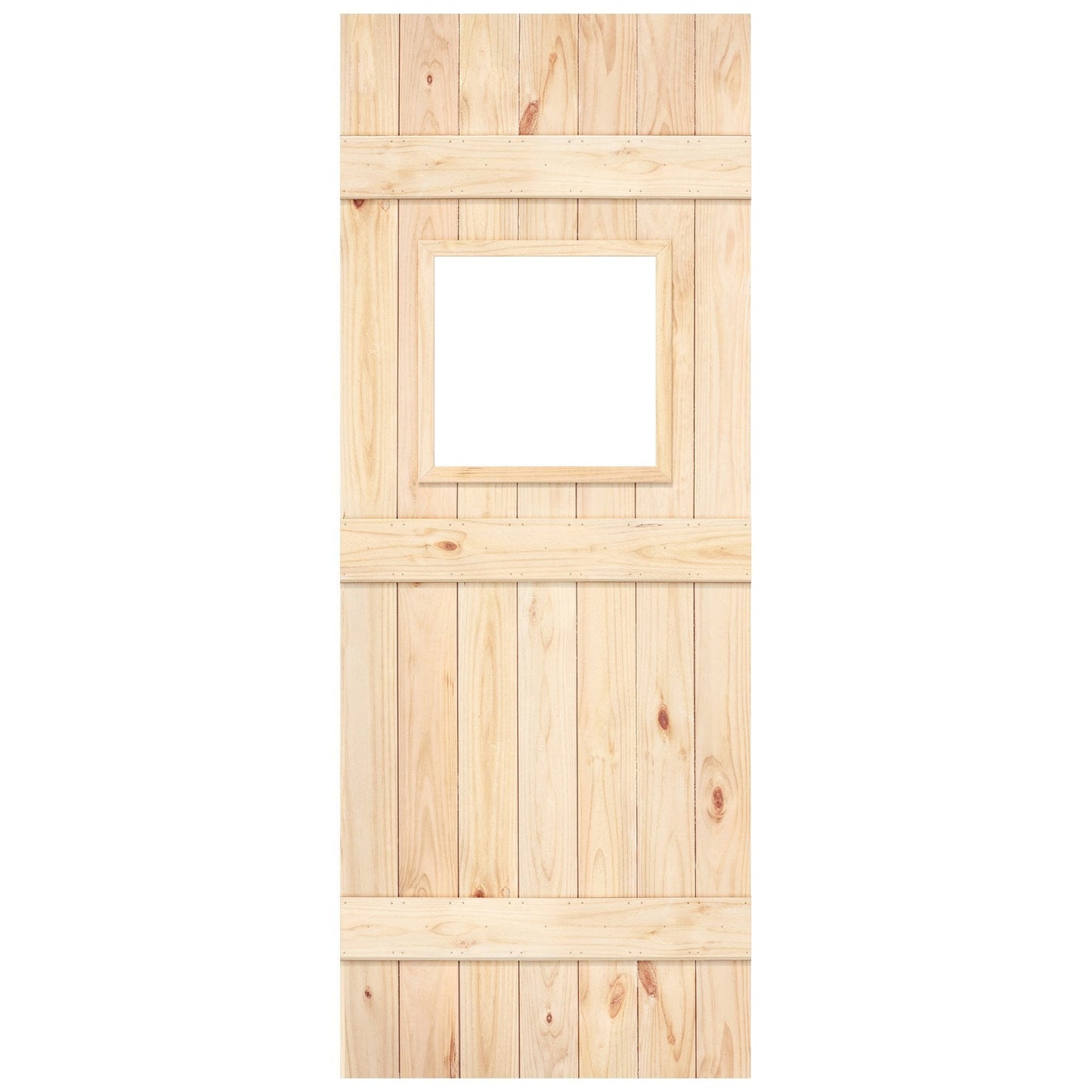 Internal Scandinavian Pine Unfinished Rustic Grange 1L Ledged Solid Unglazed Door (GODLBSUNG)