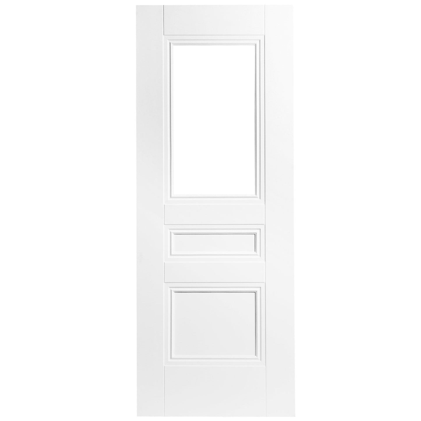 White Internal Primed Elegance Henley 2 Panel 1 Light Clear Glass Door (117398)