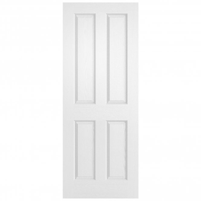 White Internal Fully Finished Lifestyle Textured 4 Panel Square Top Door (118972)