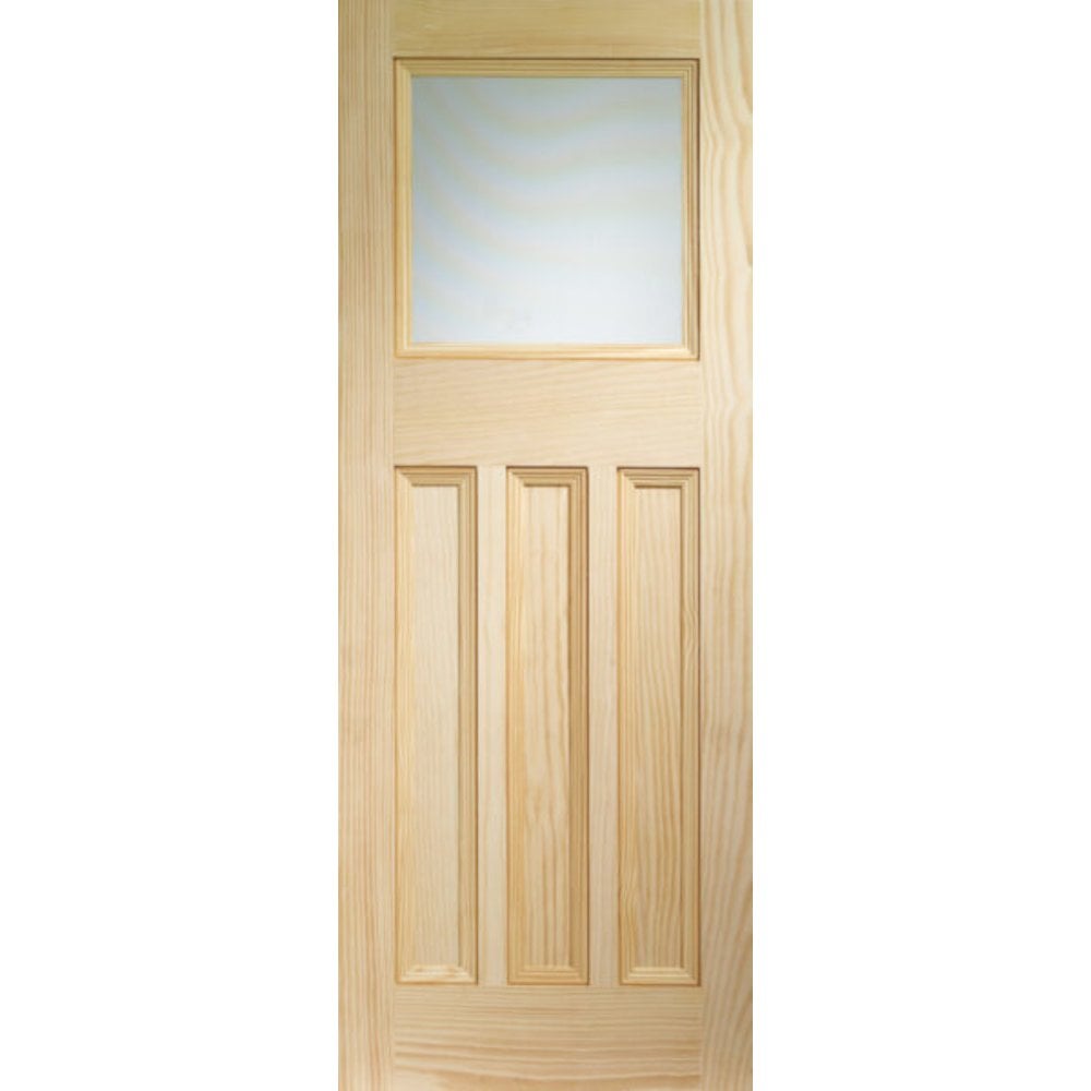 Internal Pine Unfinished 1 Light Clear Glass DX Door (LIBDXPGT)