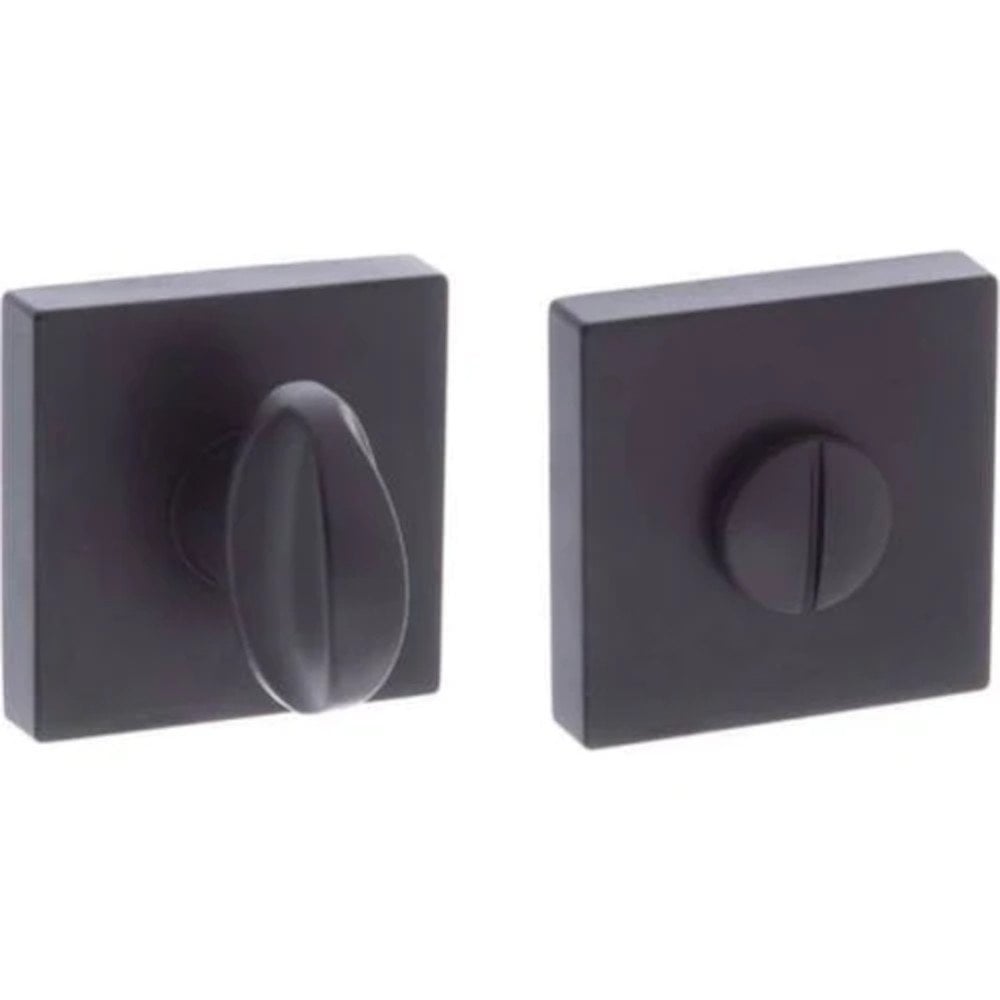 Atlantic Handles Forme WC Turn and Release On Minimal Square Rose - Matt Black (116703)