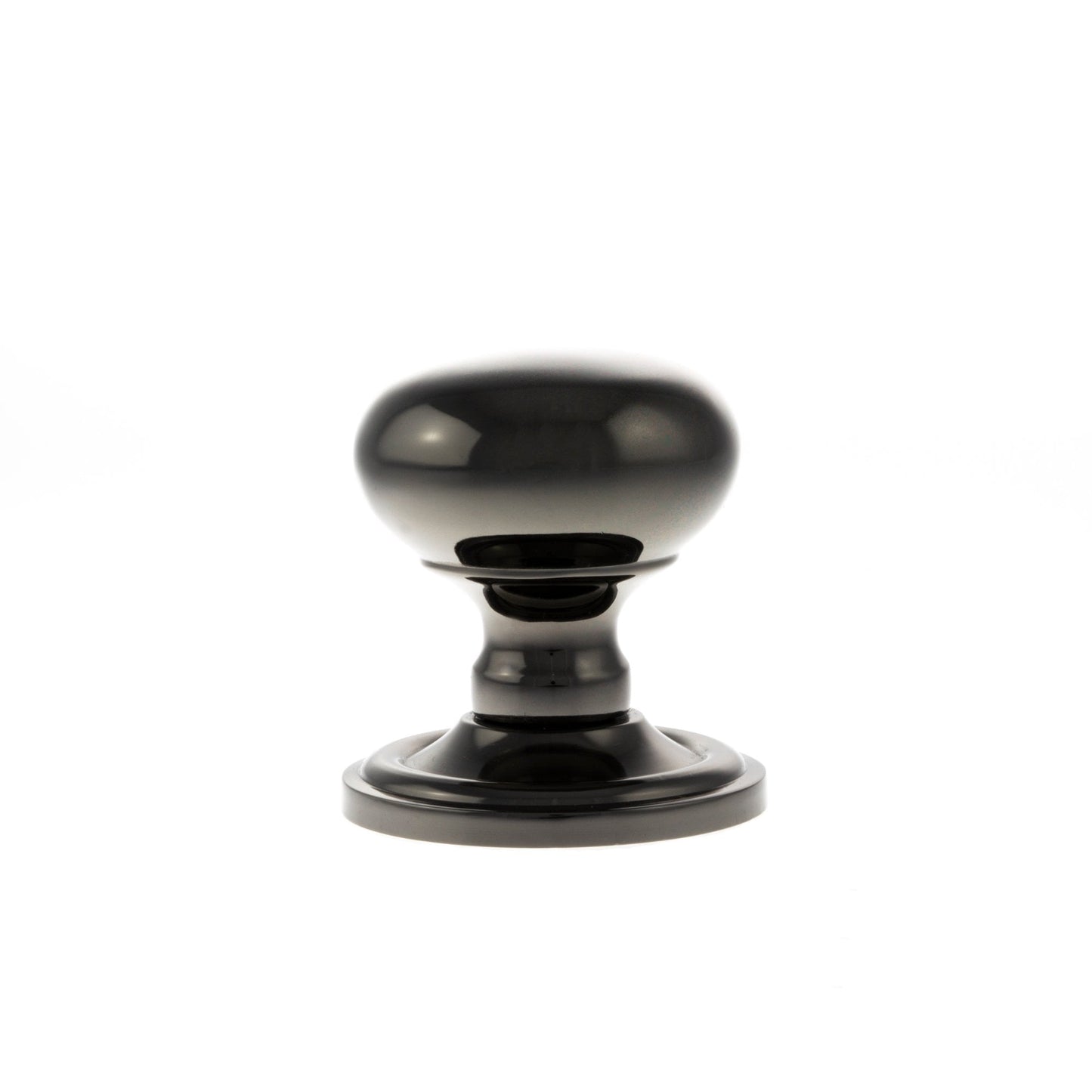 Old English Harrogate Mushroom Round Mortice Door Knob - Black Nickel (119762)