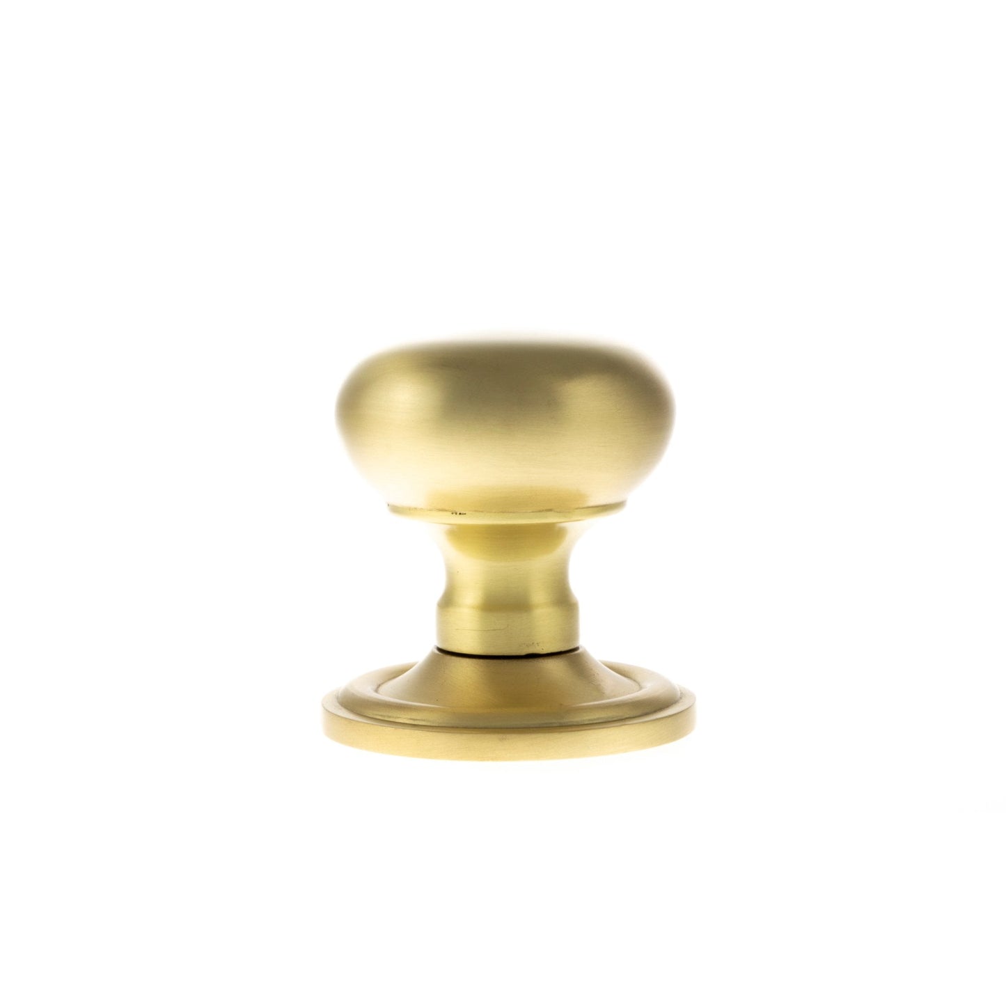 Old English Harrogate Mushroom Round Mortice Door Knob - Satin Brass (119761)