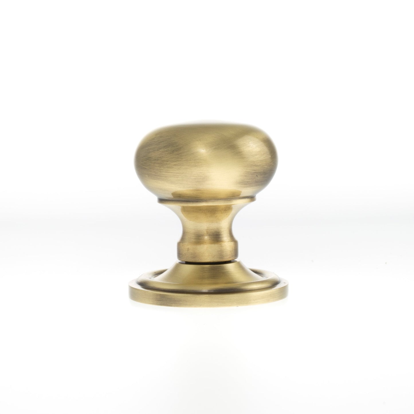 Old English Harrogate Mushroom Round Mortice Door Knob - Antique Brass (119759)