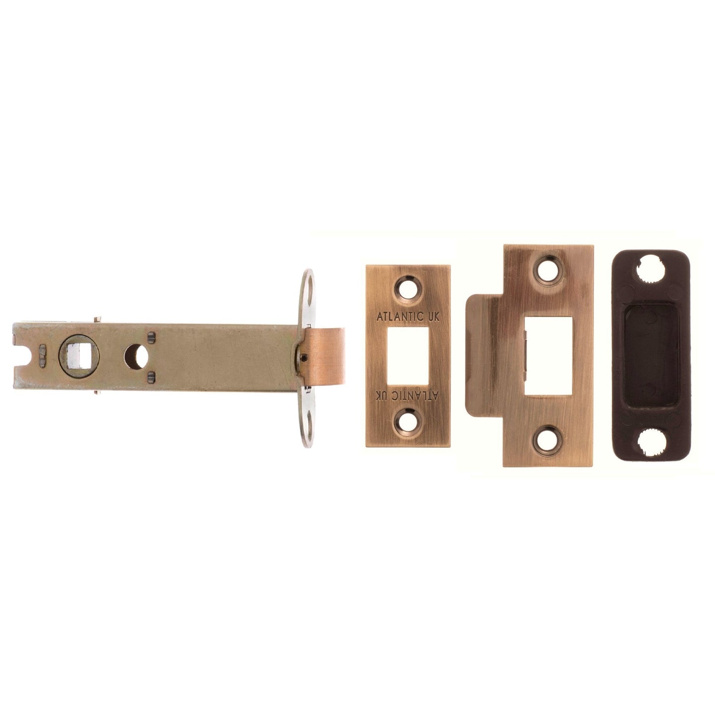 100mm (4'') CE13 Fire Rated Bolt Through Tubular Latch - Antique Brass (119765)