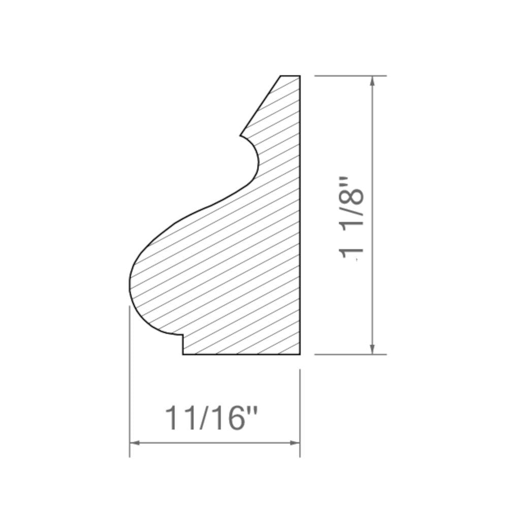White - 2.4m Painted Base Cap Moulding (120093)