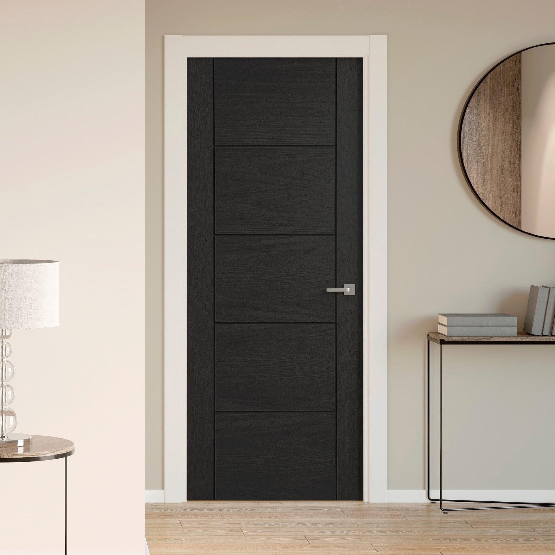 Black Internal Fully Finished Oak Parma FD30 Fire Door (119800)