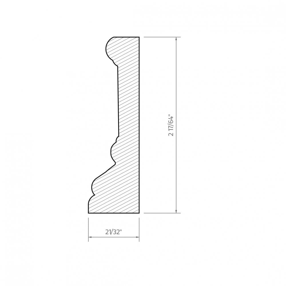 White - 2.4m Painted Architrave Moulding (120097)