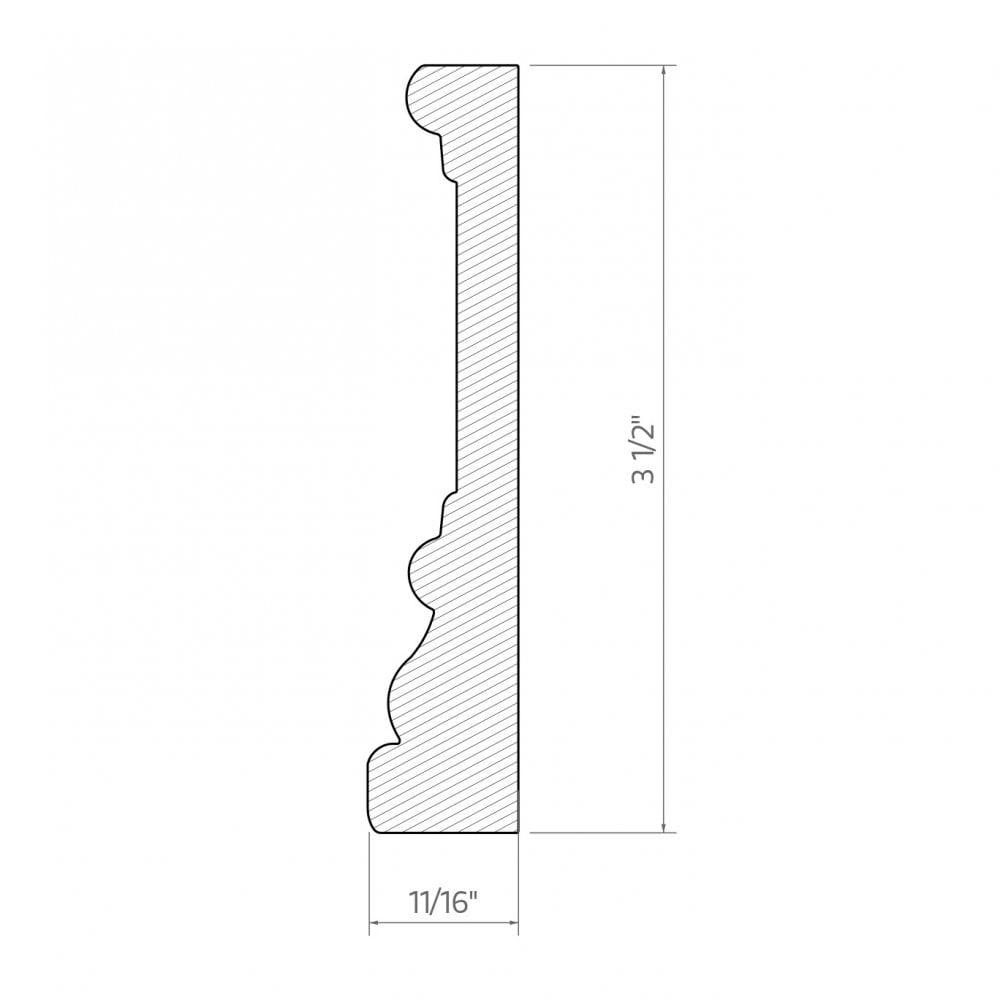 White - 2.4m Painted Casing Moulding (120119)