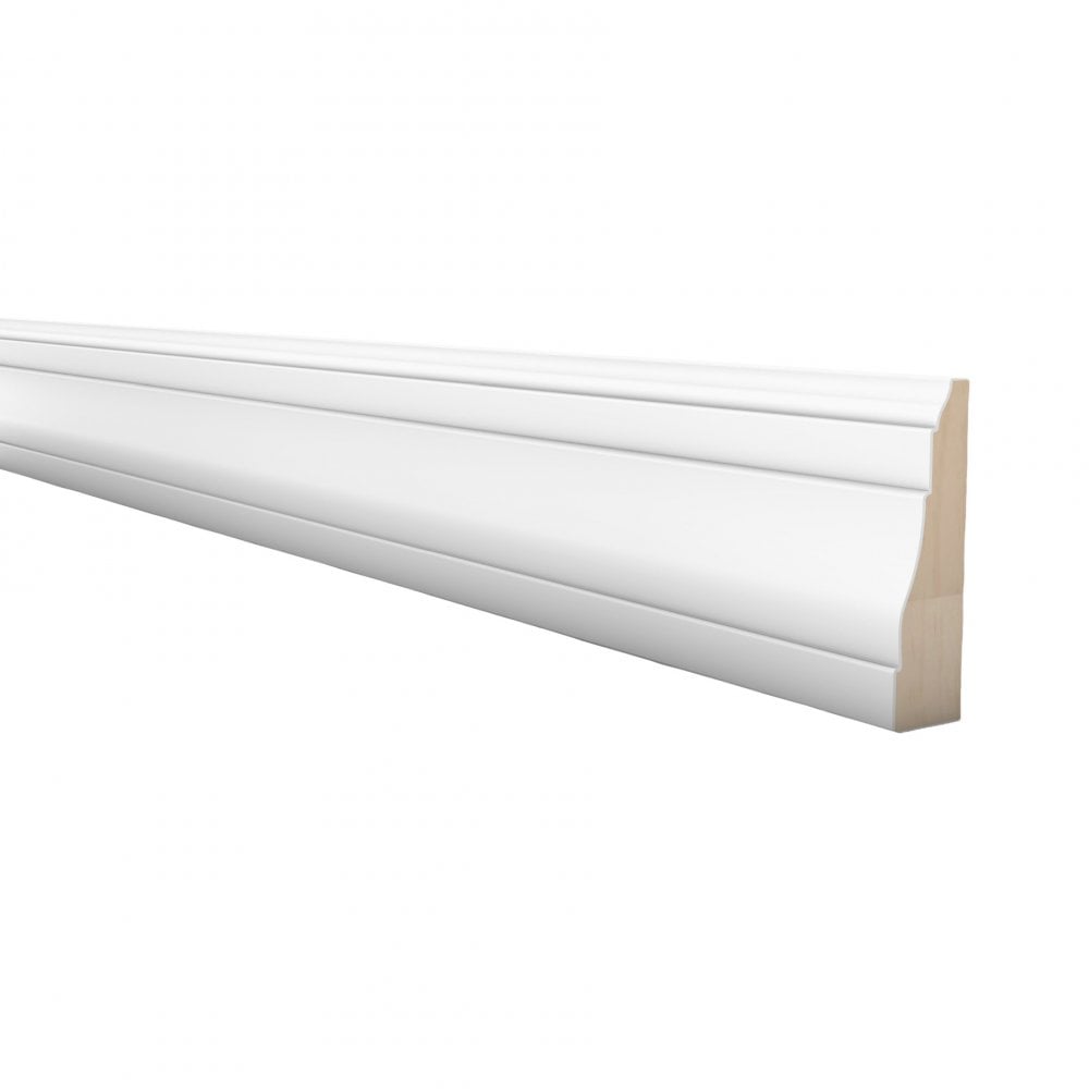 White Painted - 2.4m Ogee Skirting Board (120118)