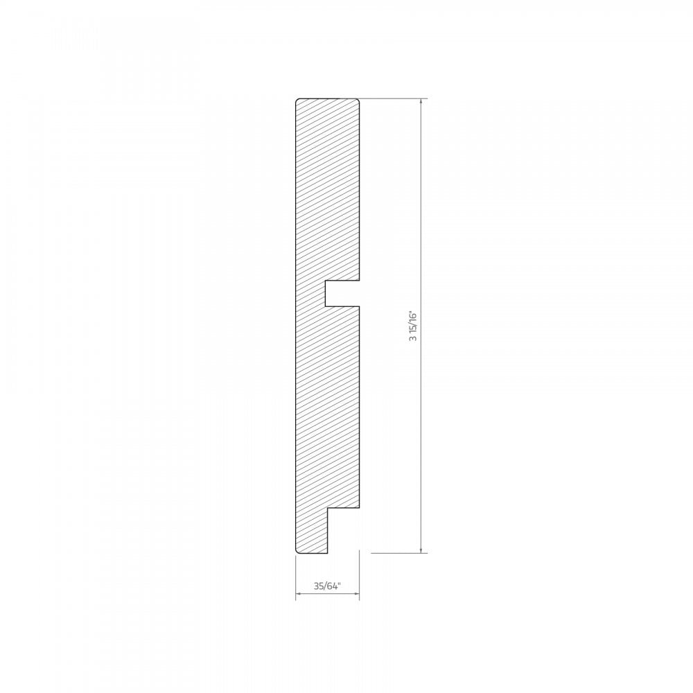 White - 2.4m Painted Contemporary Skirting (120109)