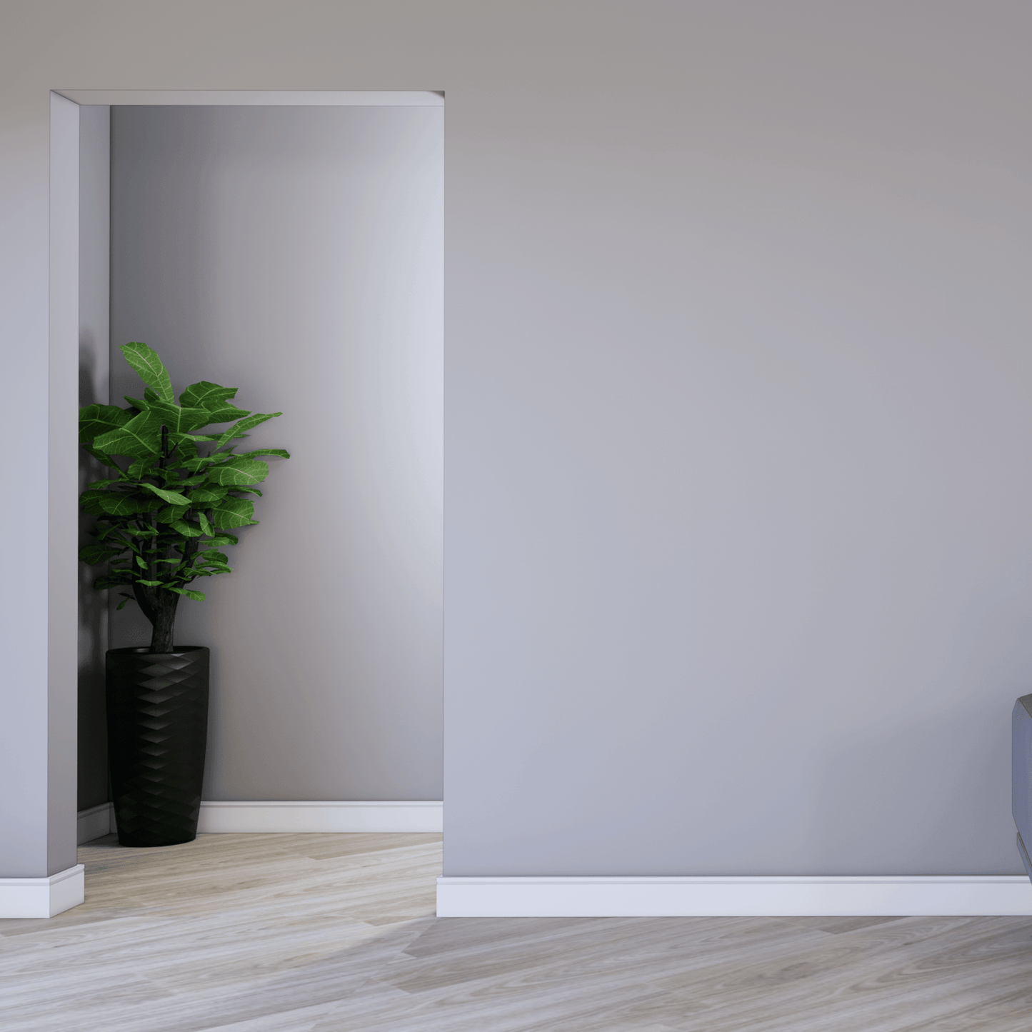 White High Gloss - 2.4m Wrapped Skirting Board (120110)
