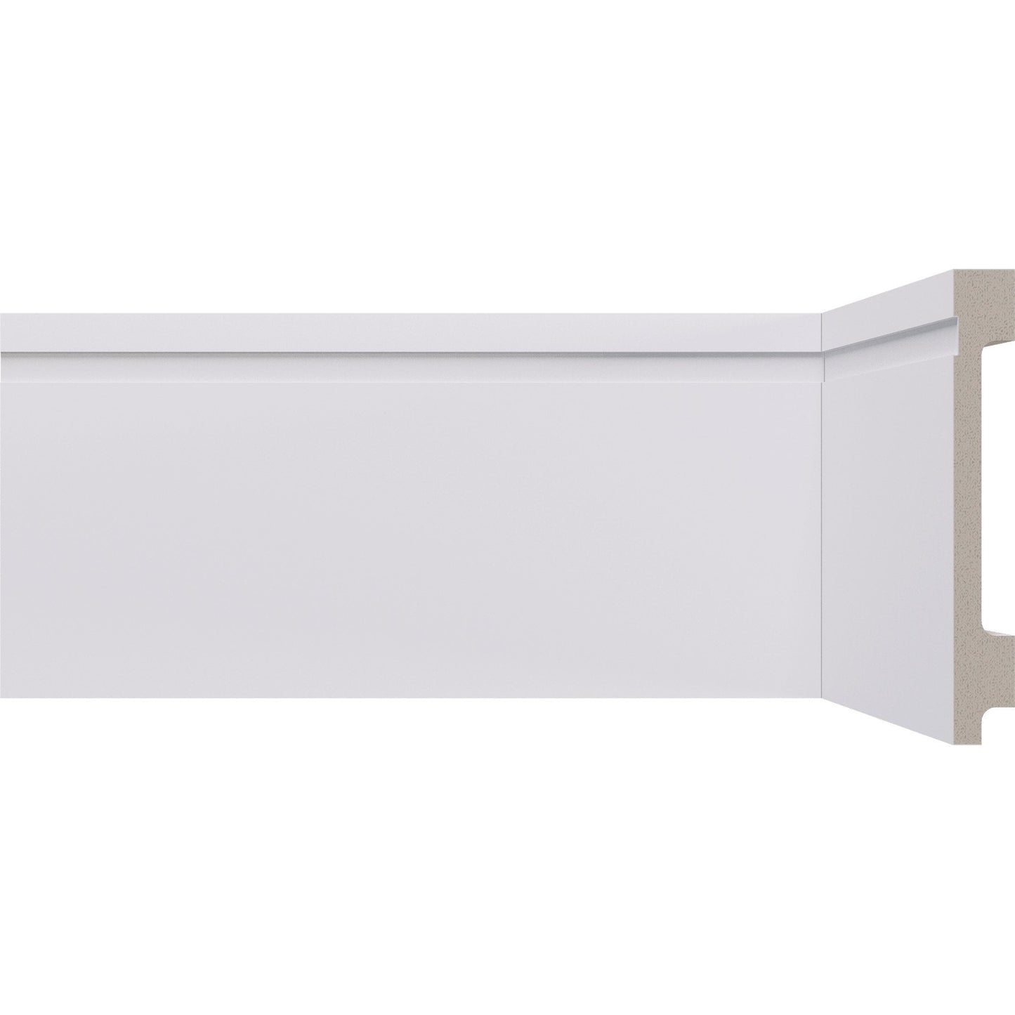 White High Gloss - 2.4m Wrapped Skirting Board (120110)