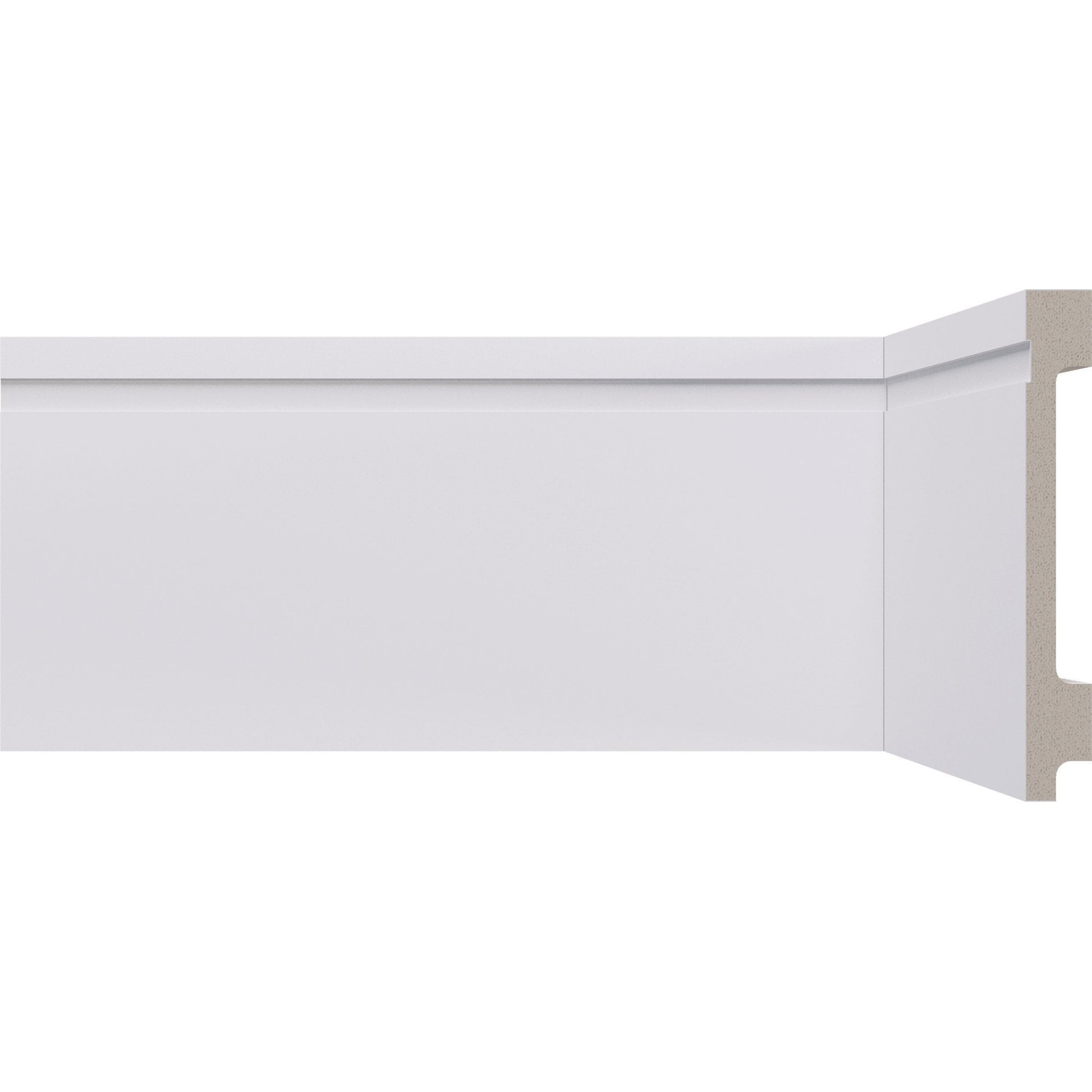 White High Gloss - 2.4m Wrapped Skirting Board (120110)