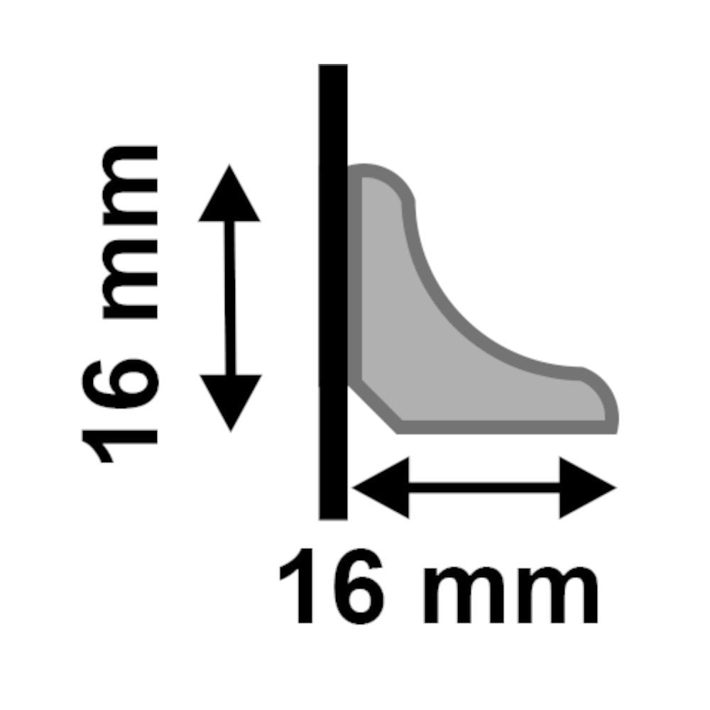 2.4m White Gloss Wrapped Half Round Moulding (120116)