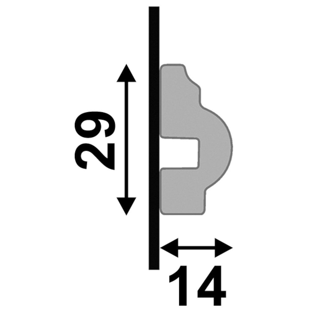 2.4m White Gloss Wrapped Chair Rail Moulding (120115)