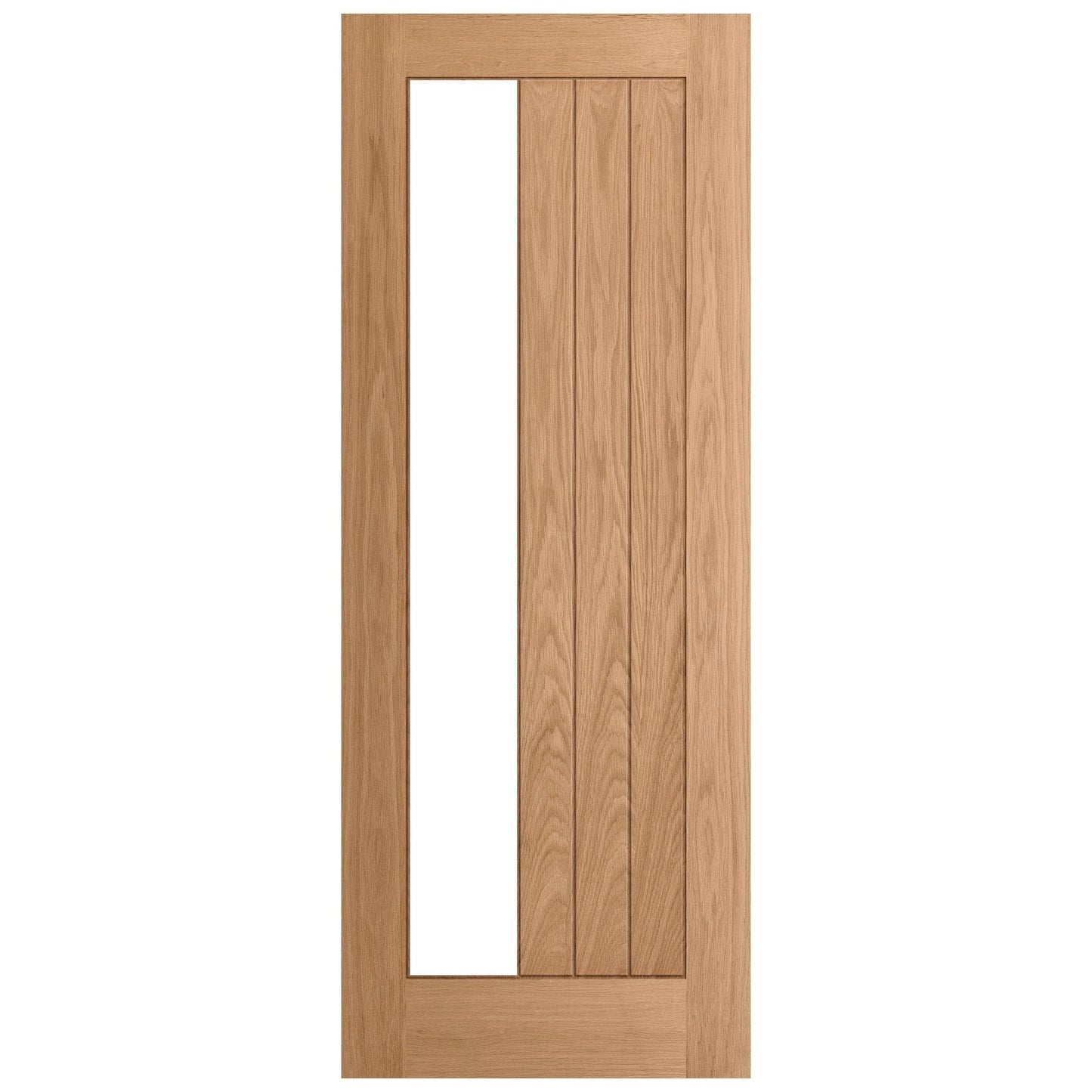 Oak Internal Unfinished Farley 1 Light Clear Offset Glass Made-to-Measure Door (120458)