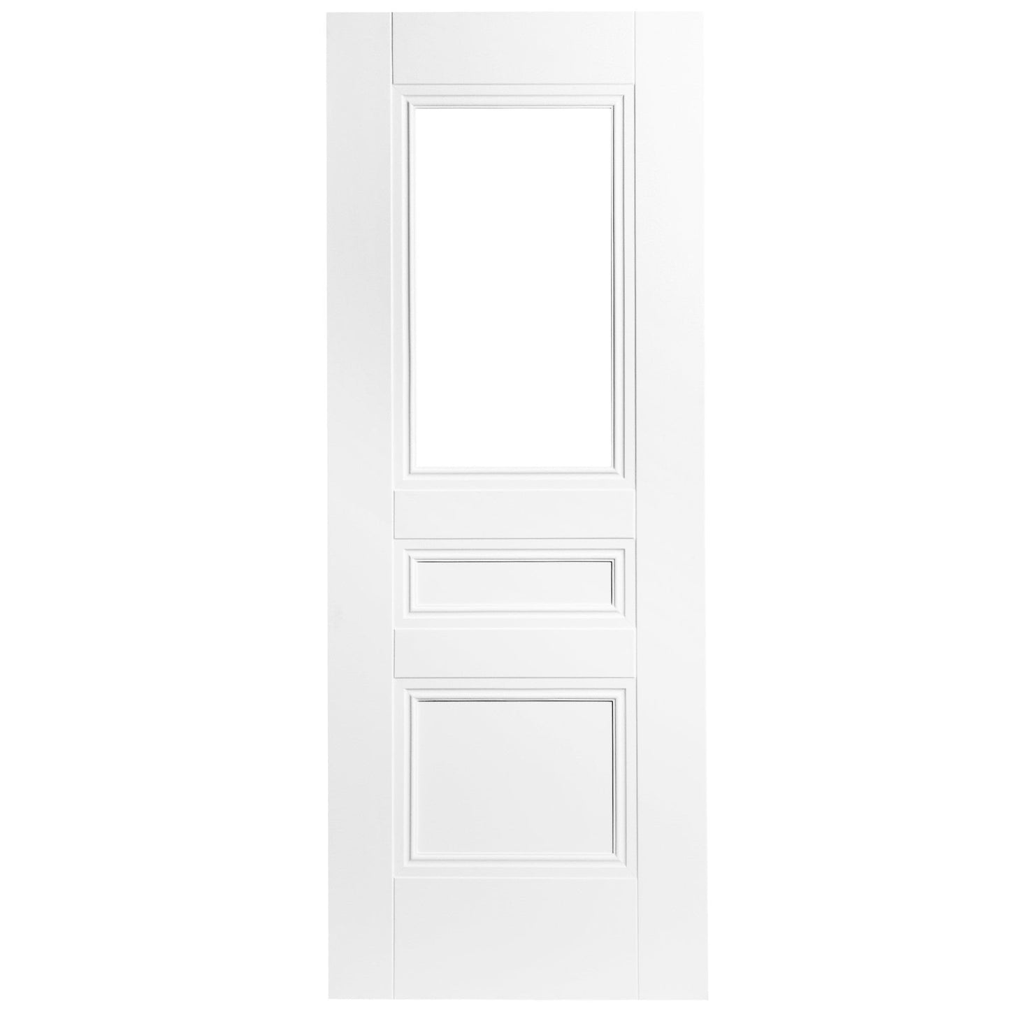 White Internal Primed Henley 2 Panel 1 Light Made-to-Measure Door (120509)