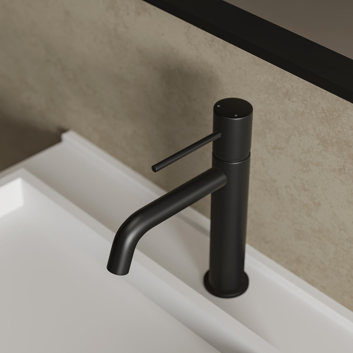 Tyros Curved Spout Basin Mixer Tap