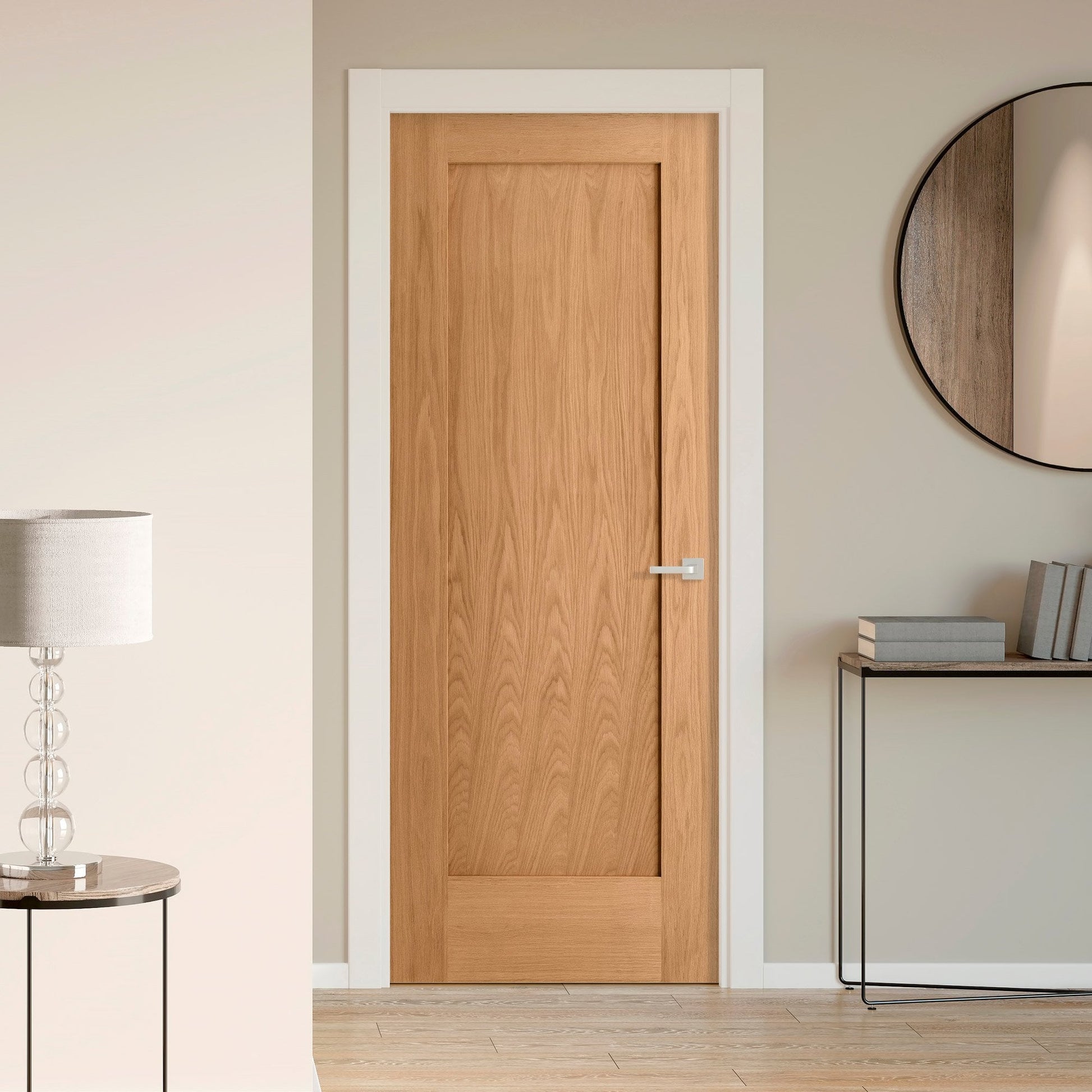 Oak Internal Unfinished Pattern 10 1 Panel FD30 Fire Door (84455)