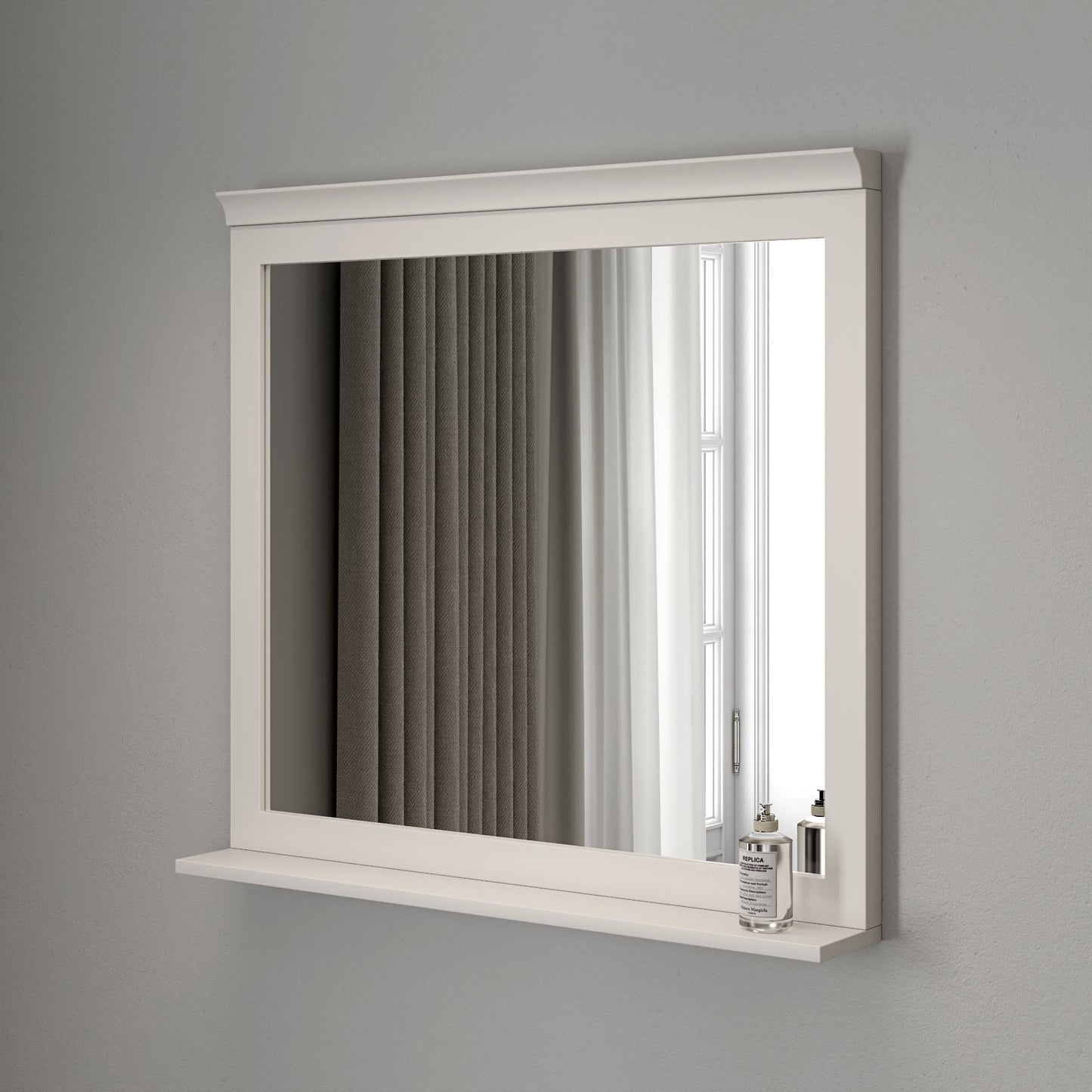 Stratten Matt Cream Mirror 800mm