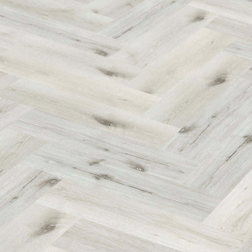 White Rock Oak - Lifestyle SPC Herringbone 5.5mm Rigid Core Vinyl Flooring (119019)