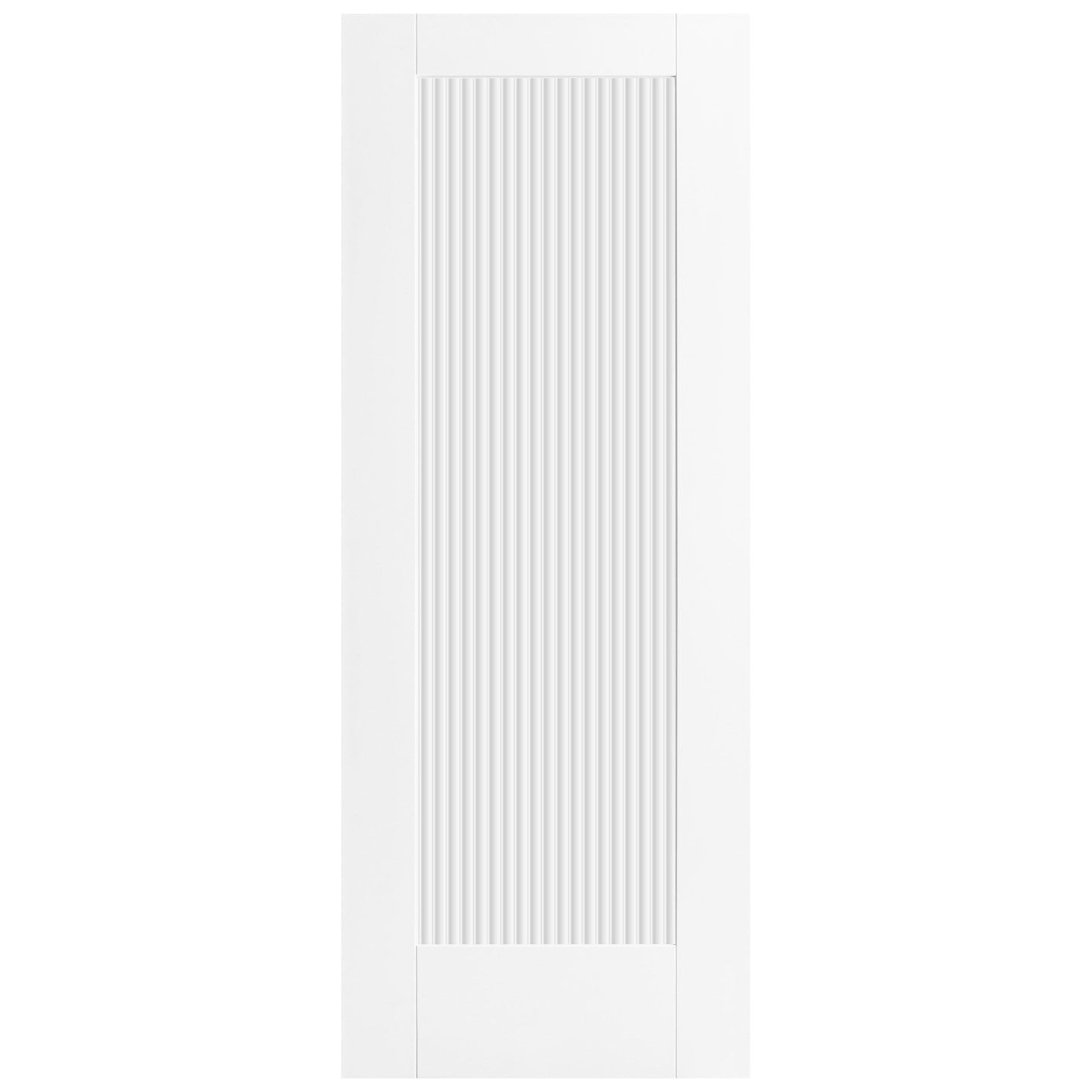 White Internal Primed Pattern 10 1 Light Reeded Glass Door (121051)