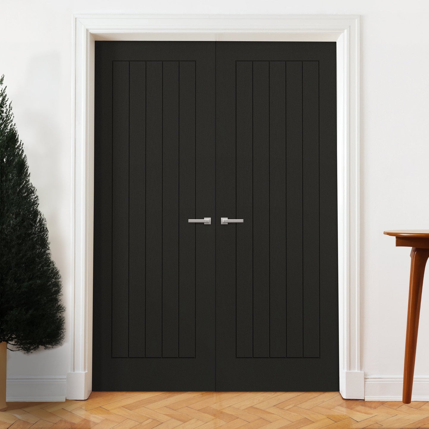 Internal Black Fully Finished Oak Farley Door Pair Door (121318)